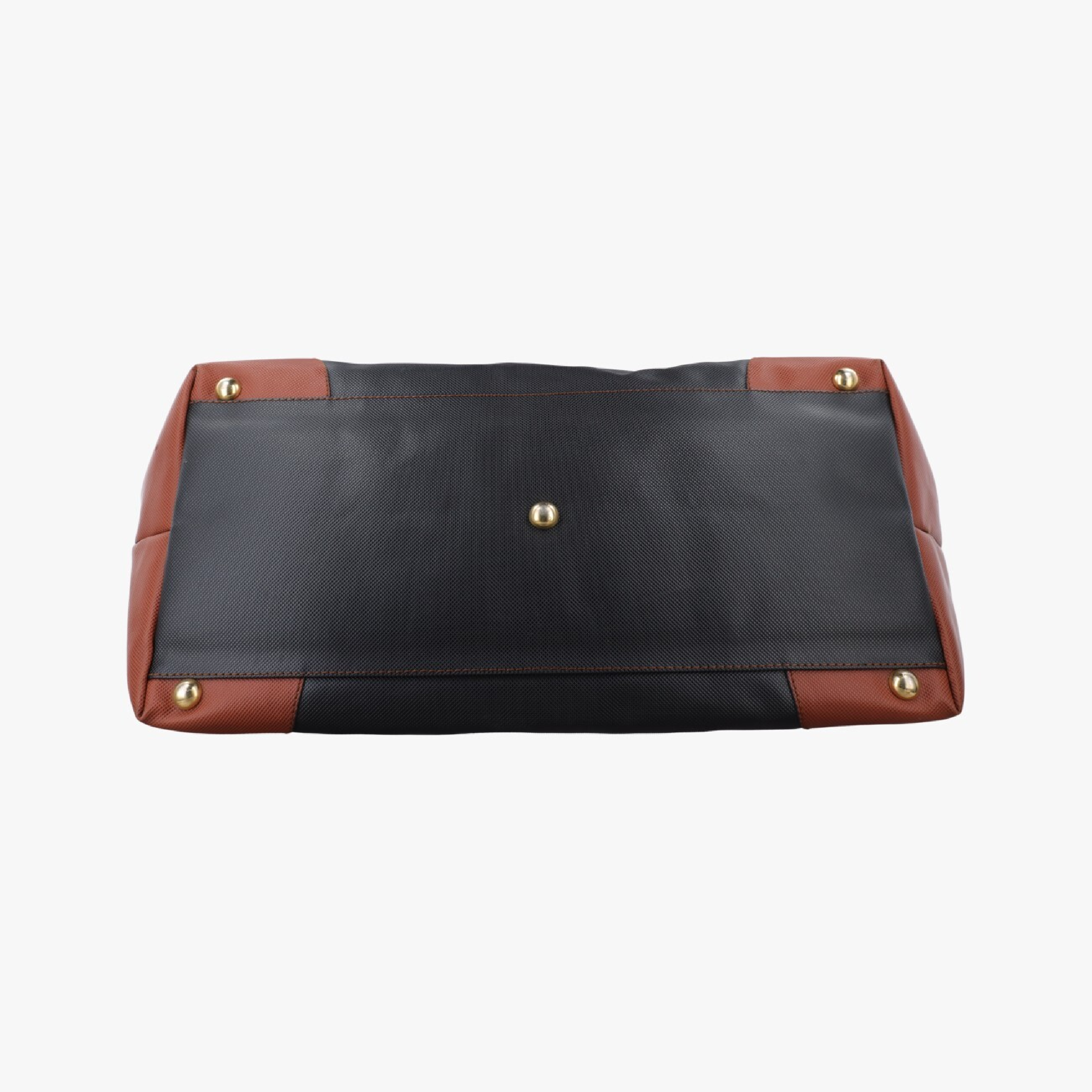 Marco Polo Black x Brown PVC Coated Canvas x Calf Leather Handbag — view 3