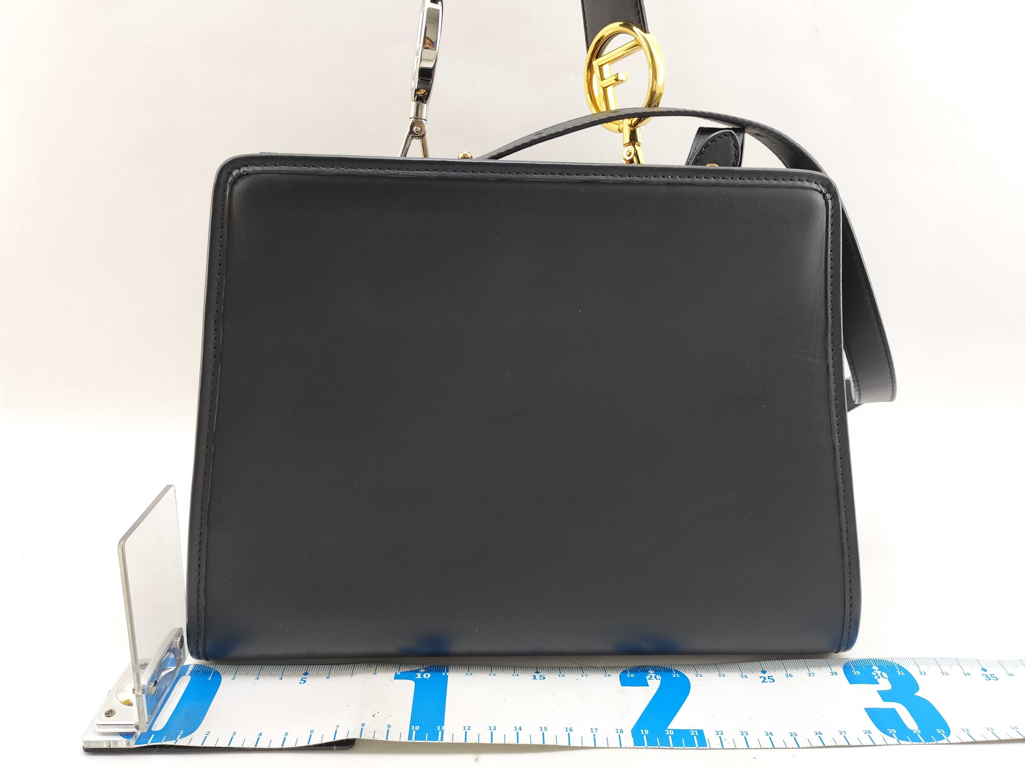 Runaway Leather 2-Way Handbag, Black x Red, 8BH344 (Handbag) — view 2