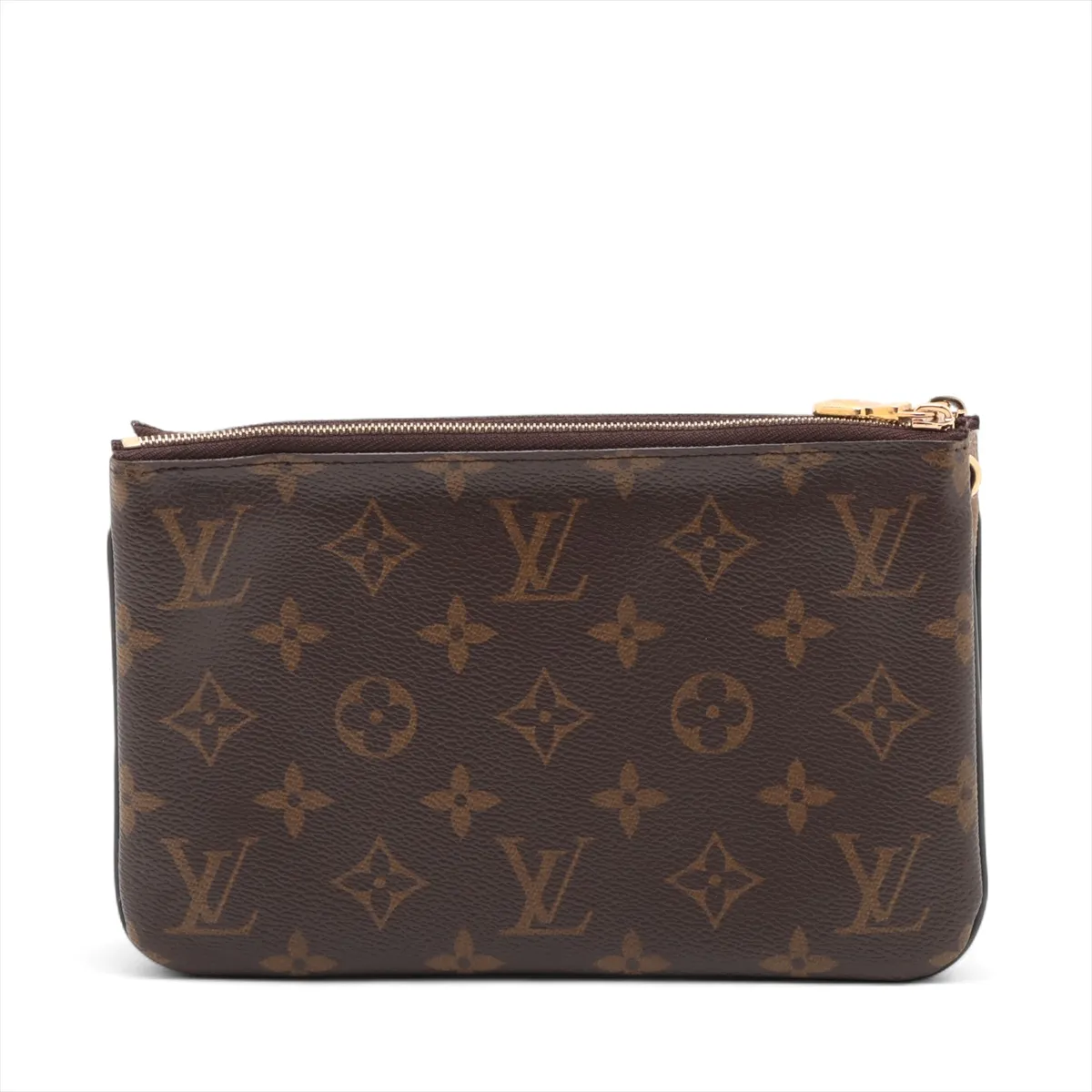 Giant Monogram Reverse Pochette Double Zip M69203 GI0230 Brown RFID Reactive — view 2