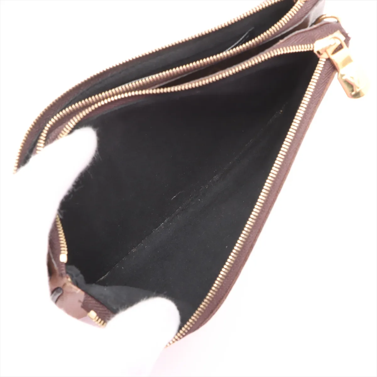Giant Monogram Reverse Pochette Double Zip M69203 GI0230 Brown RFID Reactive — view 7