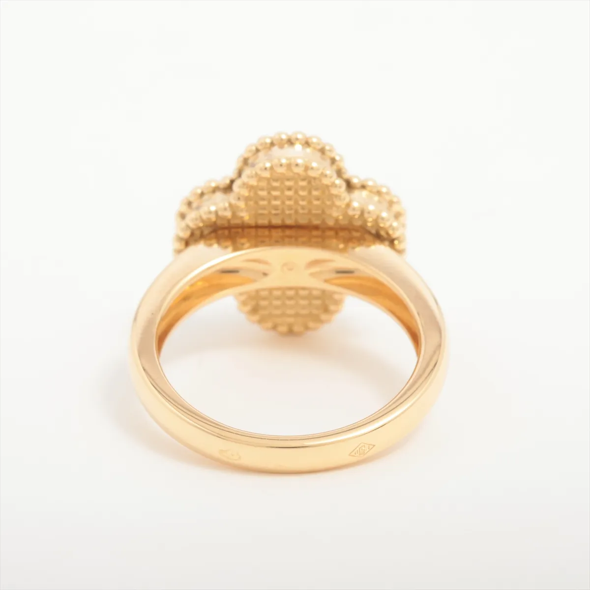 Vintage Alhambra Onyx Diamond Ring 750(YG) 6.7g 50 JE068401 — view 2