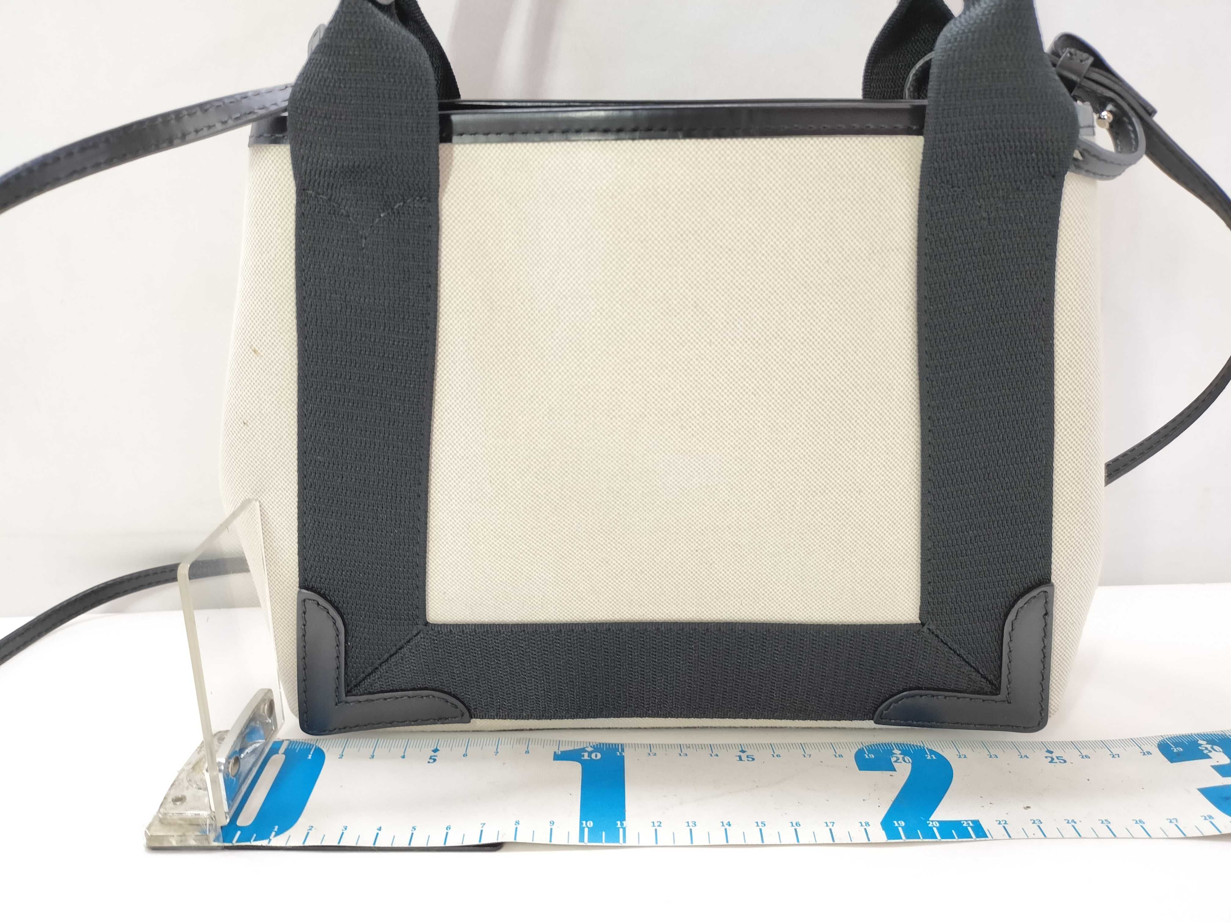 Navy Cabas XS Canvas x Leather 2-Way Handbag — view 2