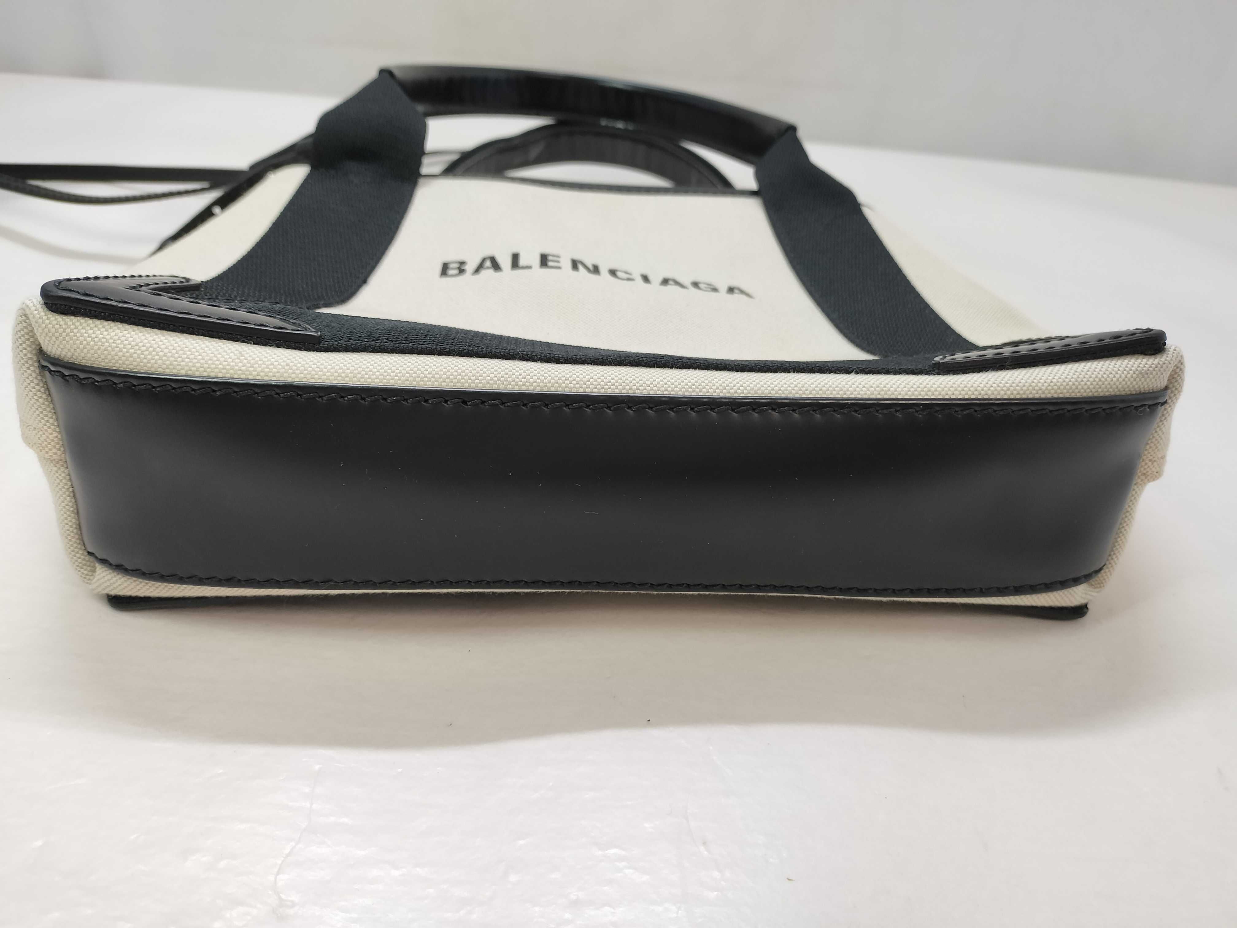 Navy Cabas XS Canvas x Leather 2-Way Handbag — view 11
