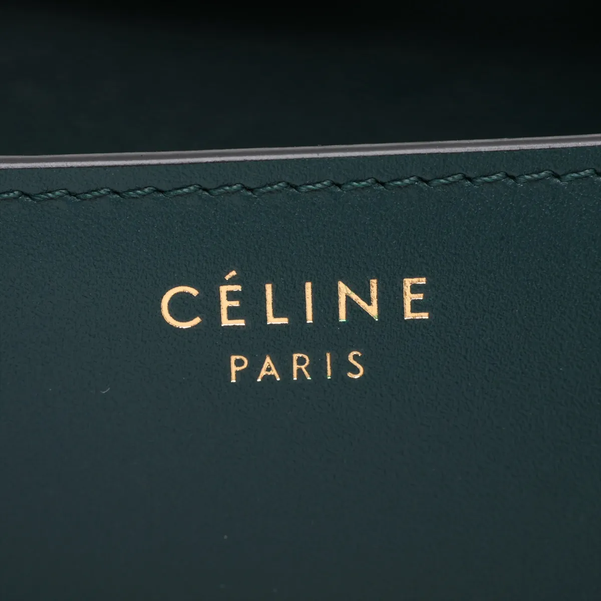 Classic Box Leather Shoulder Bag, Green — view 11