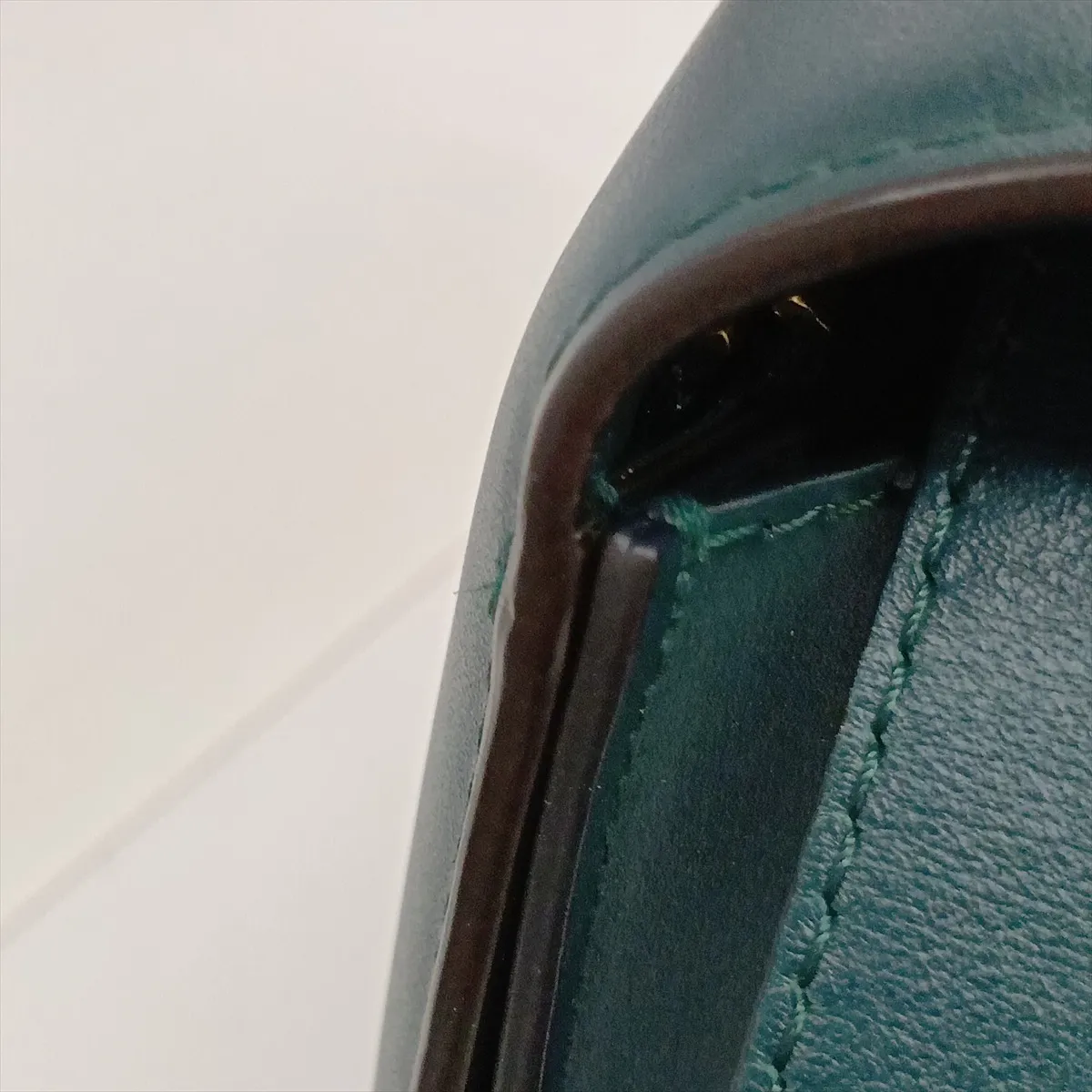 Classic Box Leather Shoulder Bag, Green — view 15