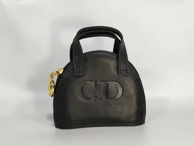 Leather CD Logo Pouch