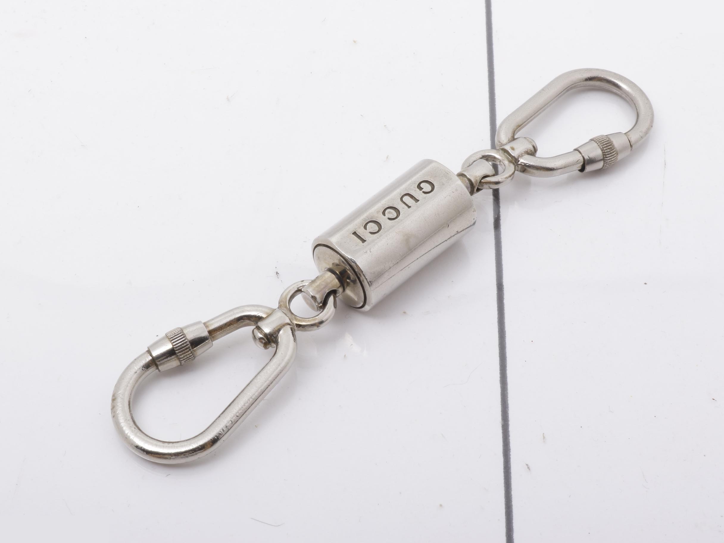 carabiner keychain, silver