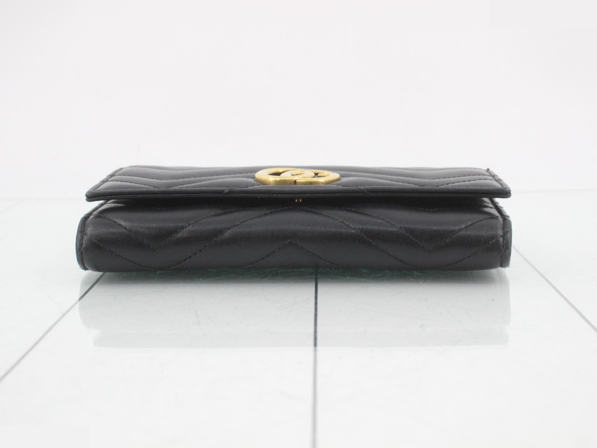 Marmont long wallet, quilted, black, 443436, 2091 — view 3