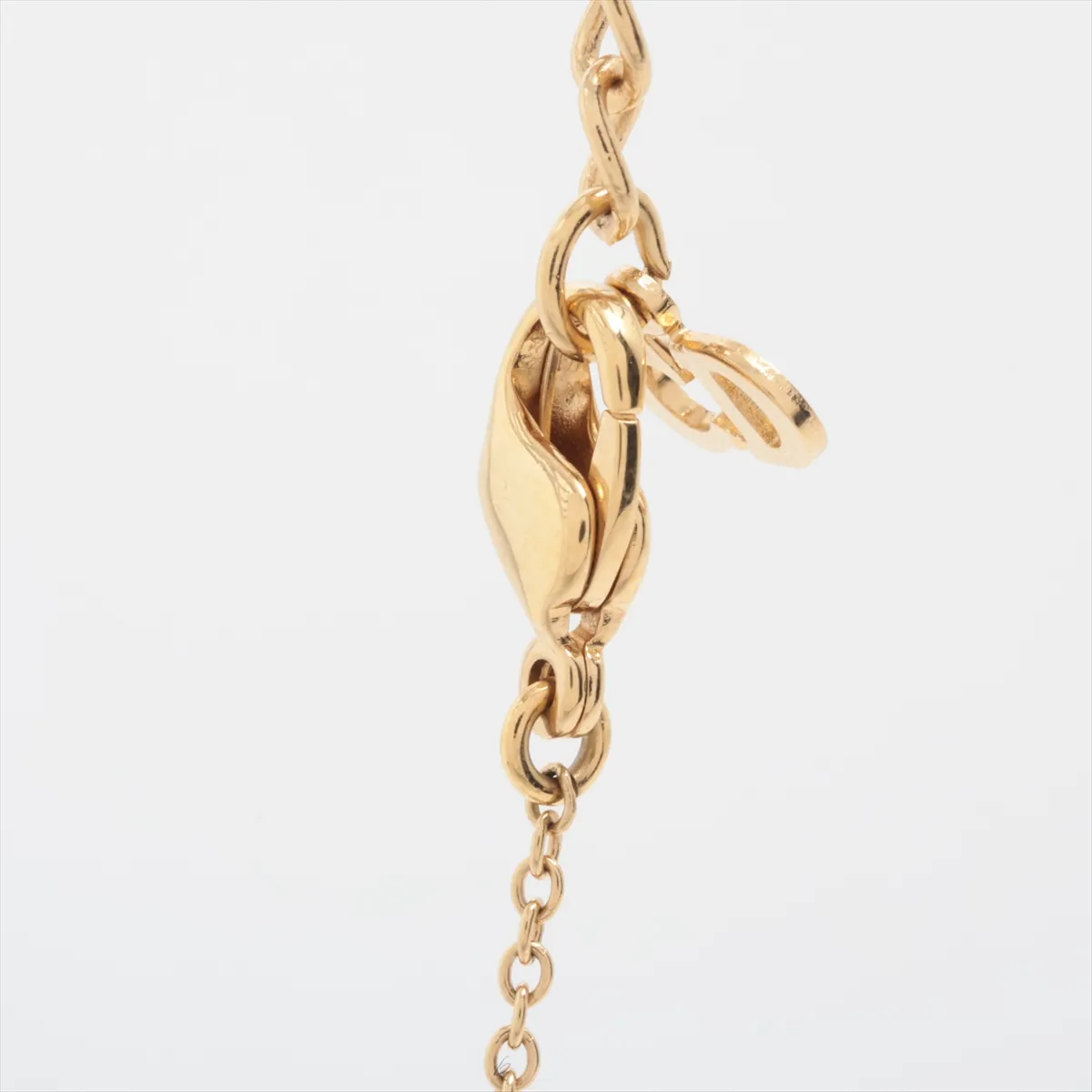 CD Logo Necklace GP x Rhinestone Gold — view 3
