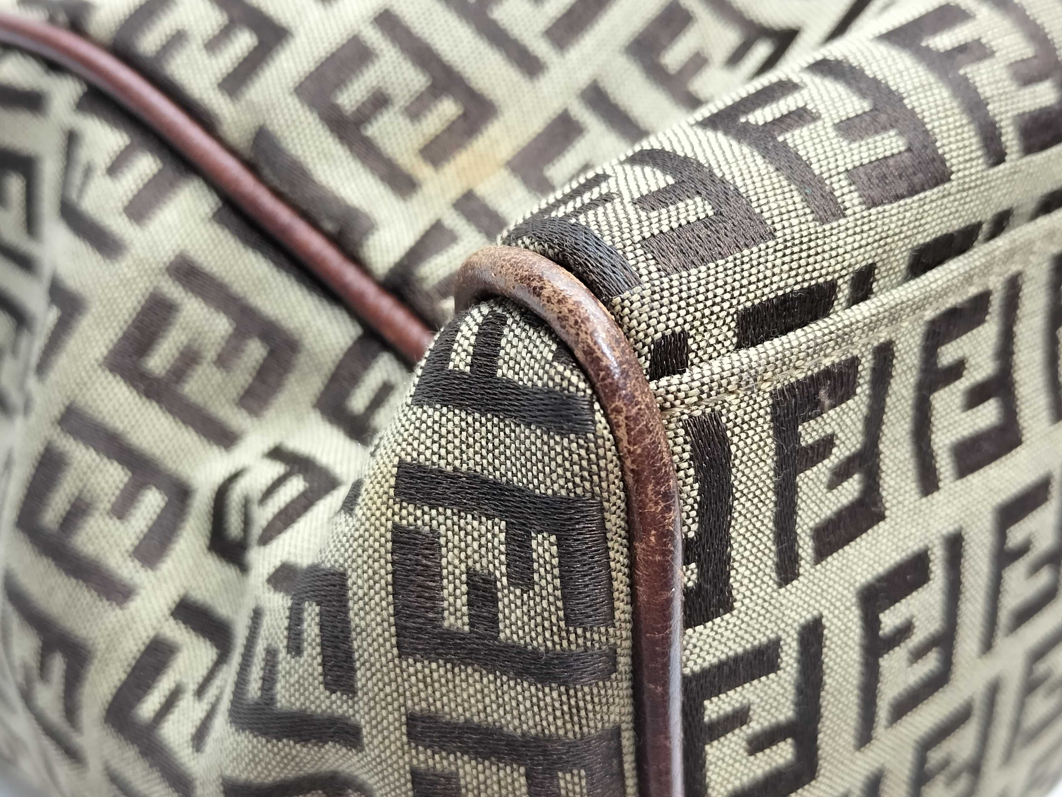 Canvas x Leather Handbag Tote Bag — view 3