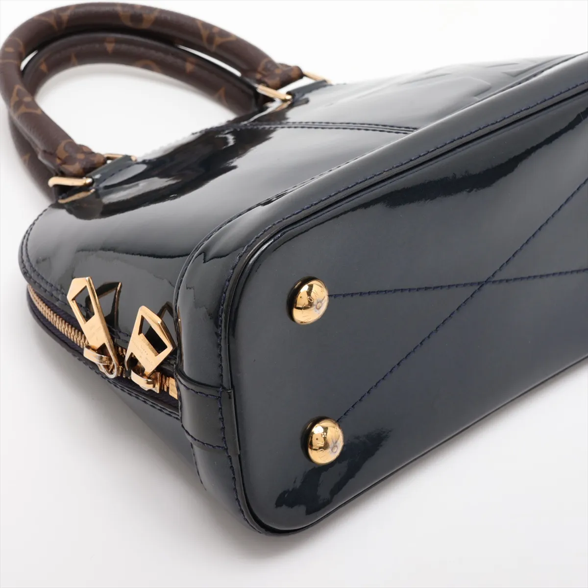 Vernis x Monogram Alma BB M54705 SN3147 Navy x Brown — view 3