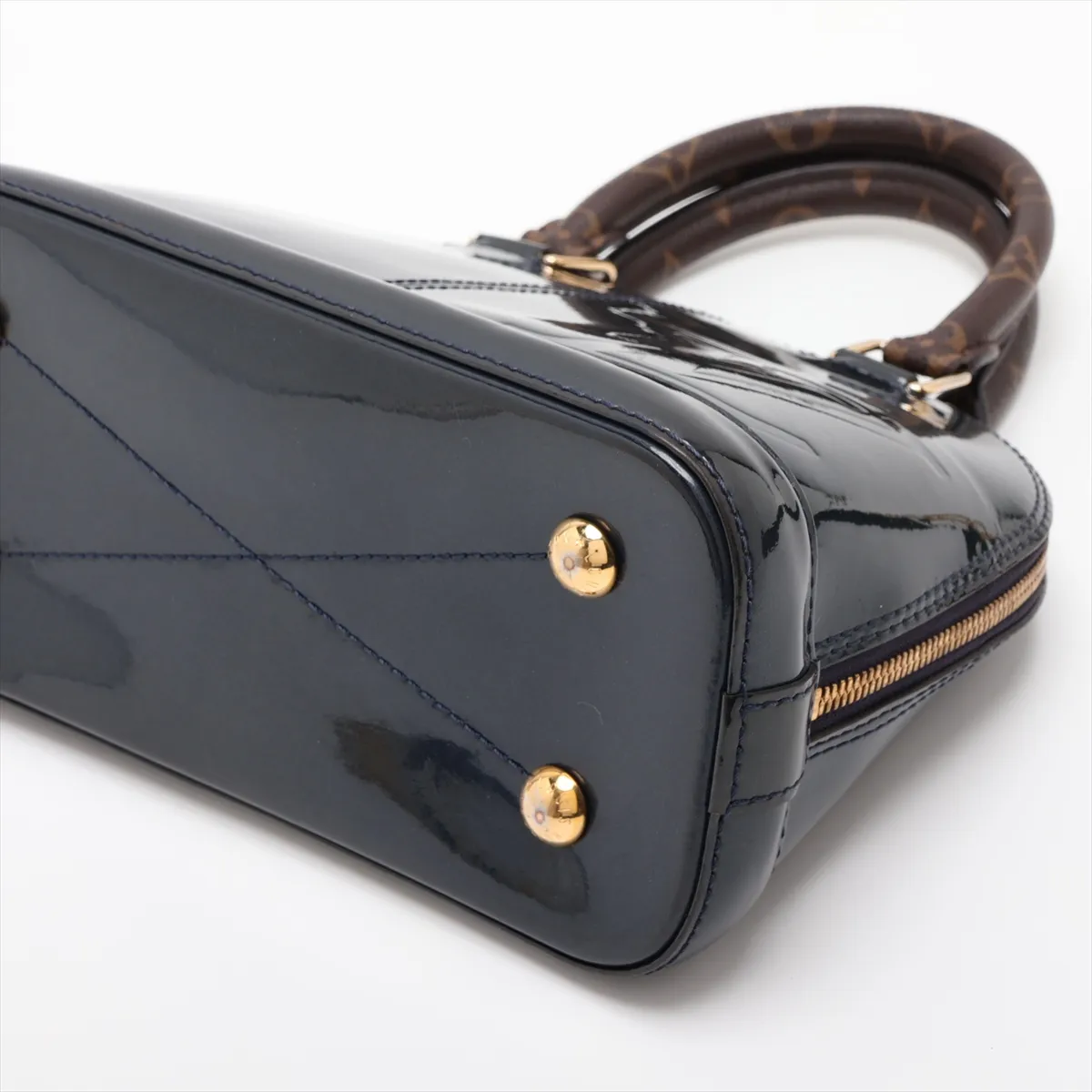 Vernis x Monogram Alma BB M54705 SN3147 Navy x Brown — view 4