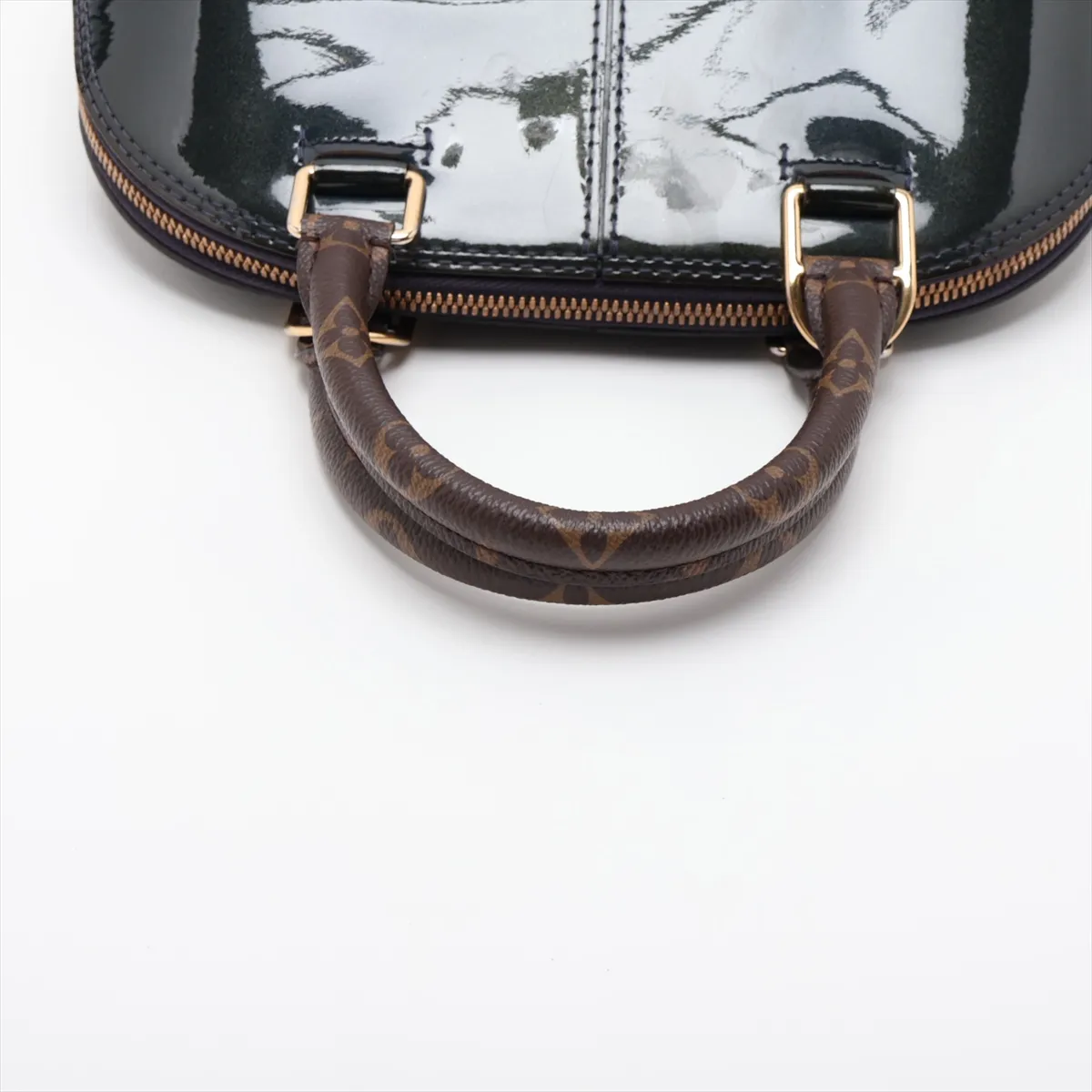Vernis x Monogram Alma BB M54705 SN3147 Navy x Brown — view 5