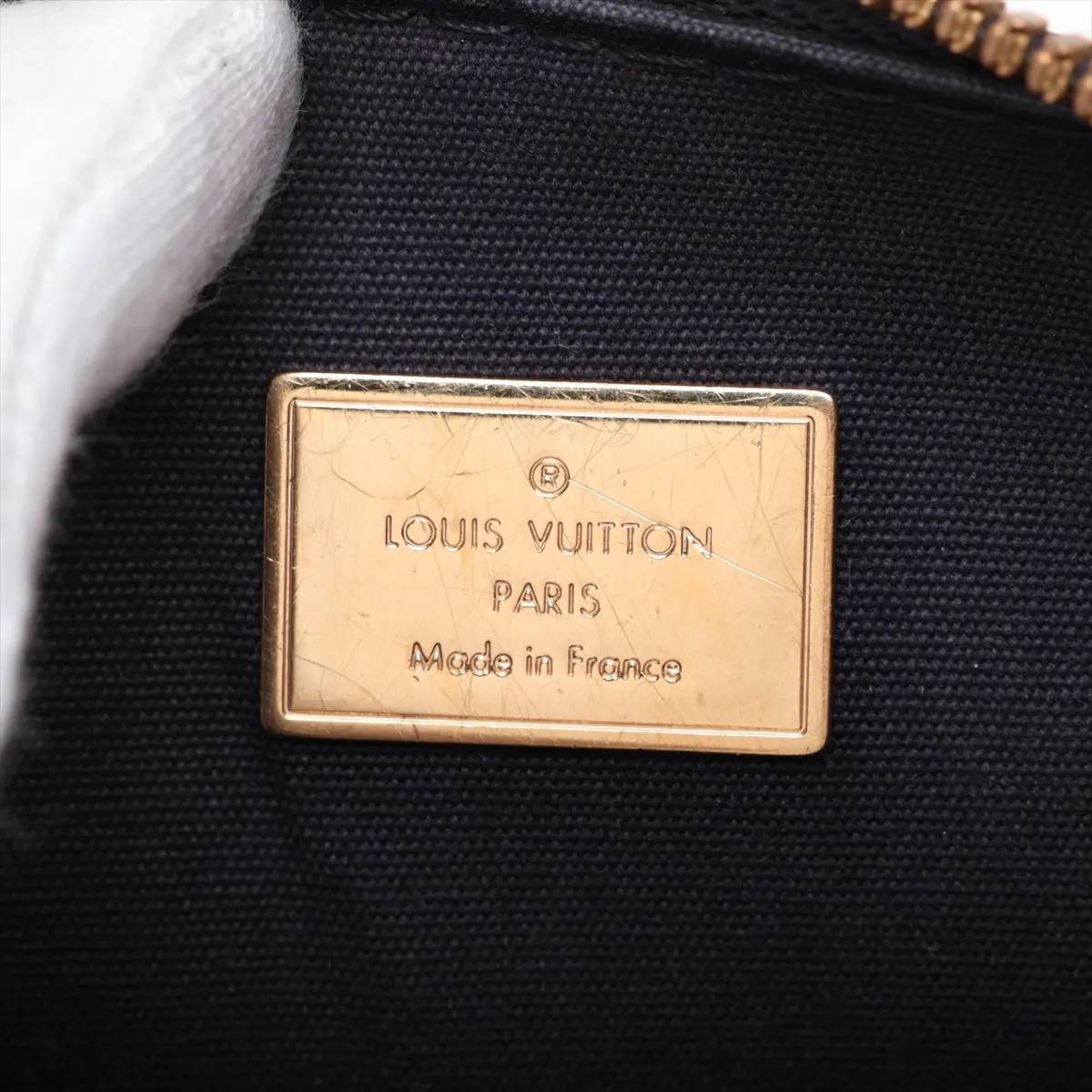 Vernis x Monogram Alma BB M54705 SN3147 Navy x Brown — view 10