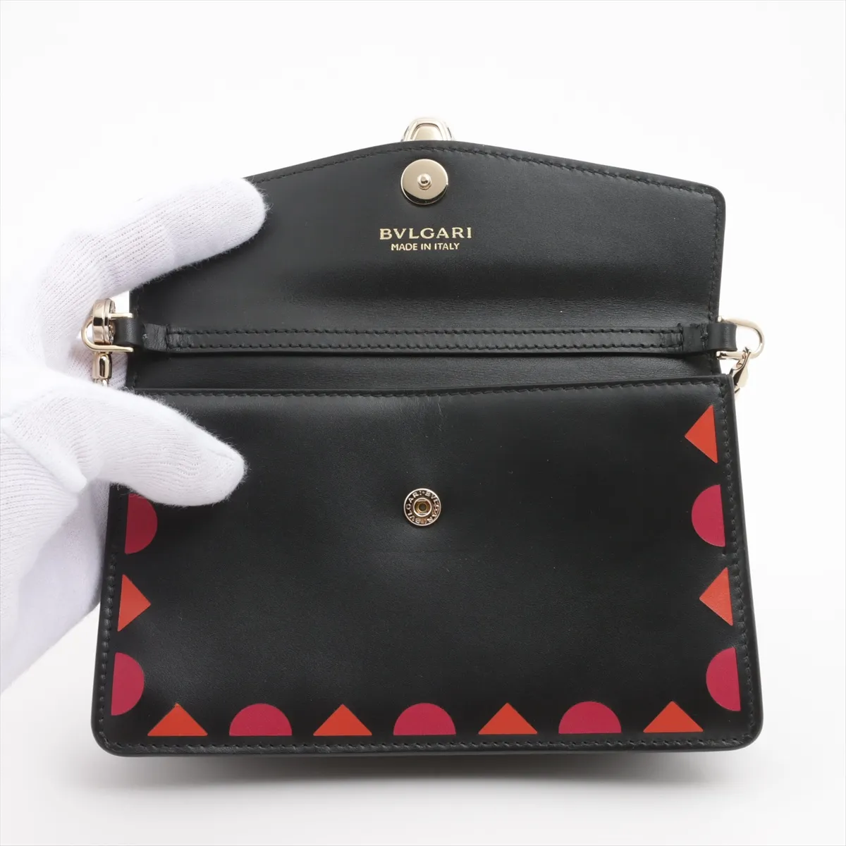 Serpenti Leather Pouch Black — view 3