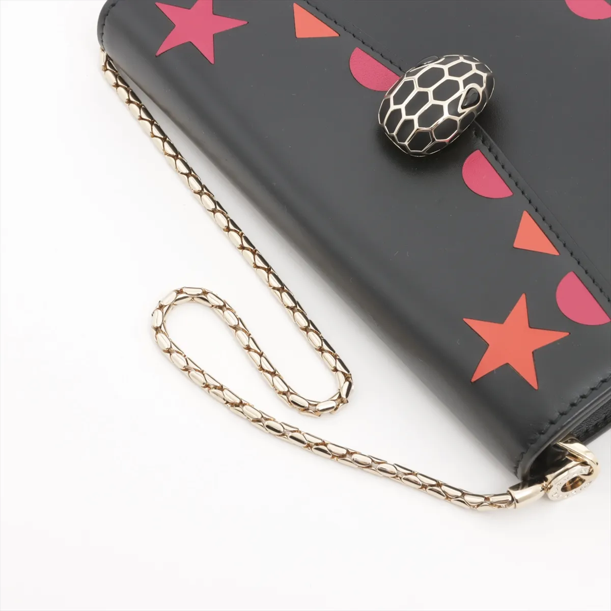 Serpenti Leather Pouch Black — view 7