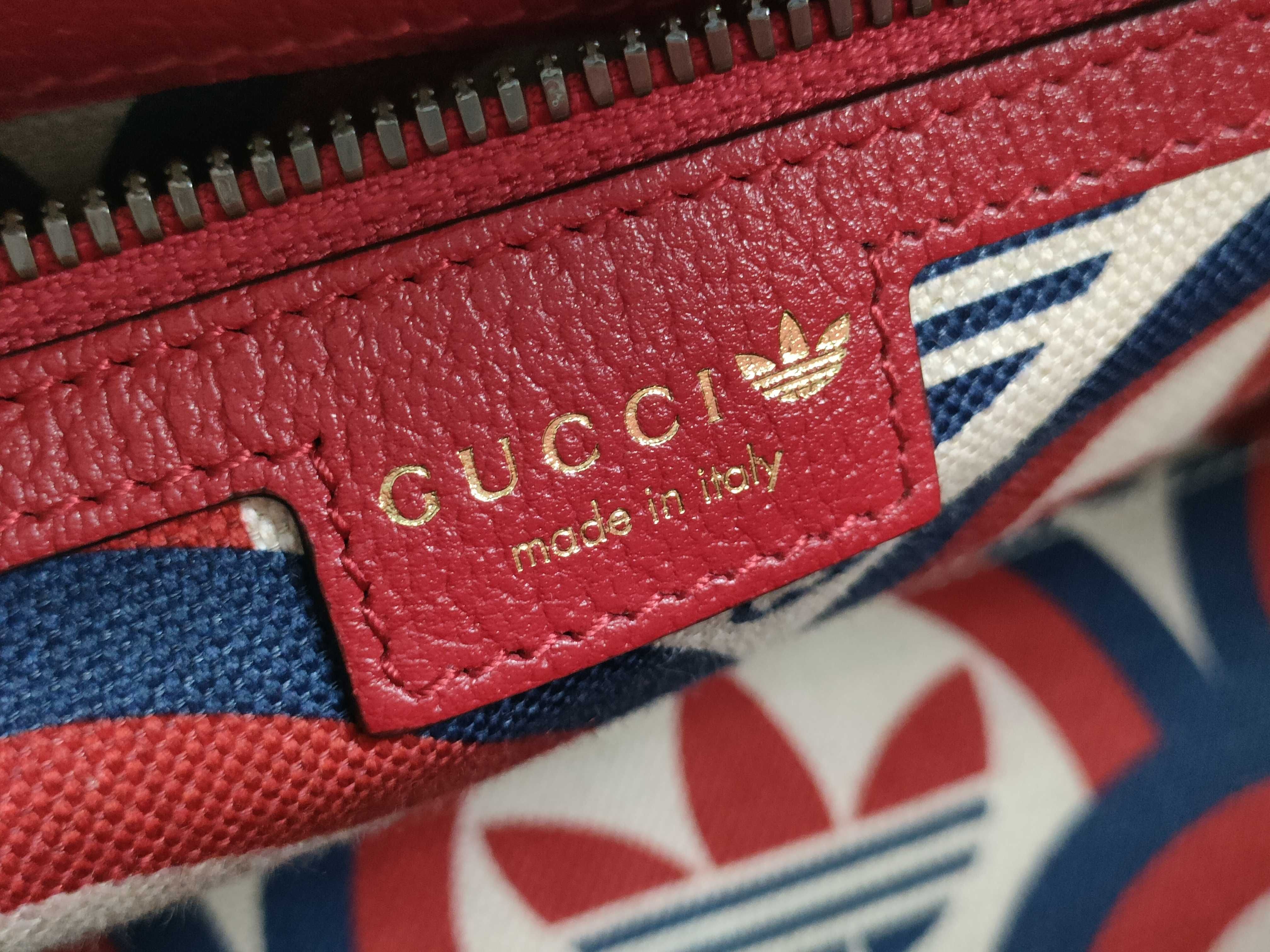 x Adidas Mini Duffle Leather Handbag, Red — view 11