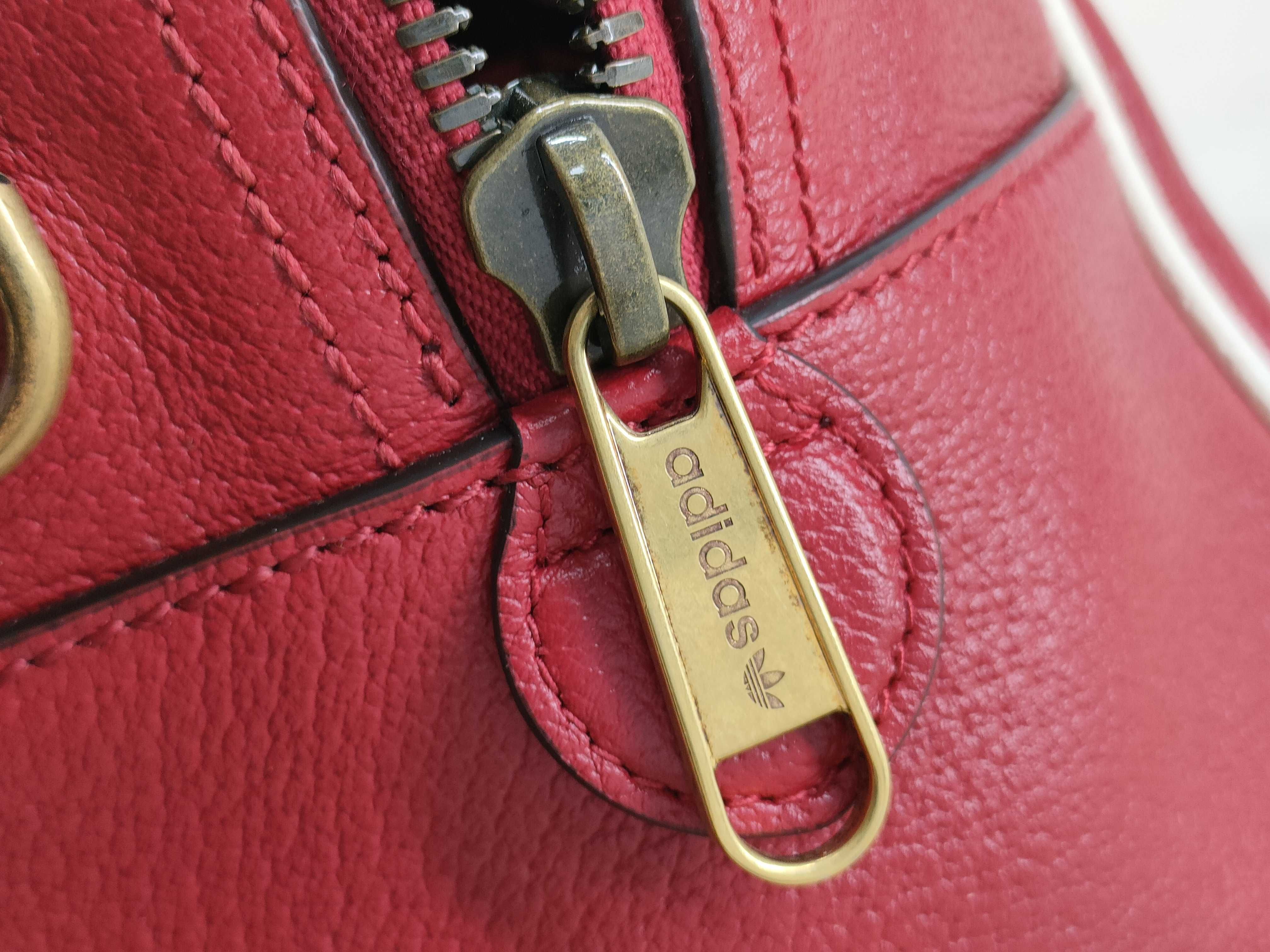 x Adidas Mini Duffle Leather Handbag, Red — view 13