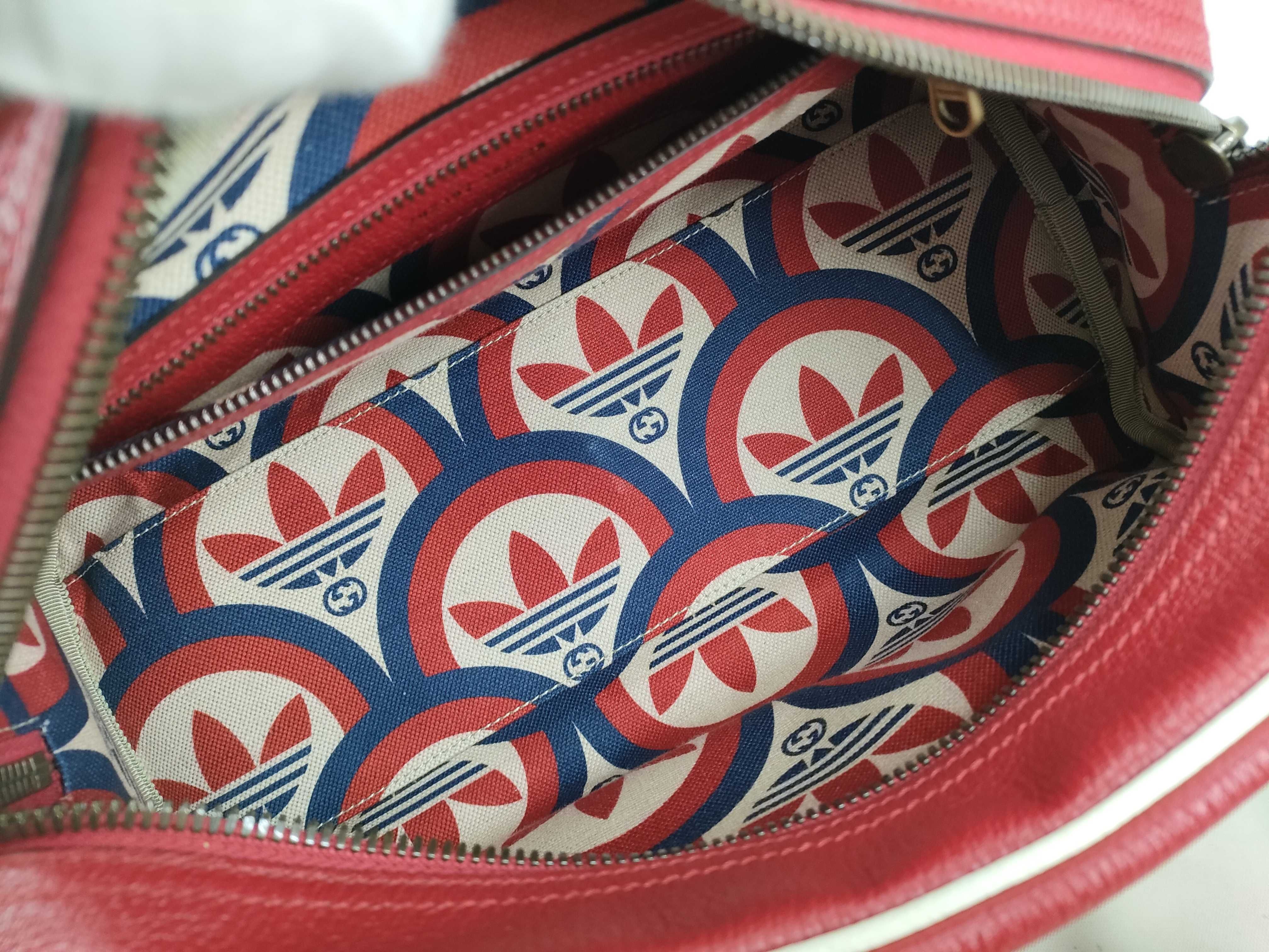 x Adidas Mini Duffle Leather Handbag, Red — view 9