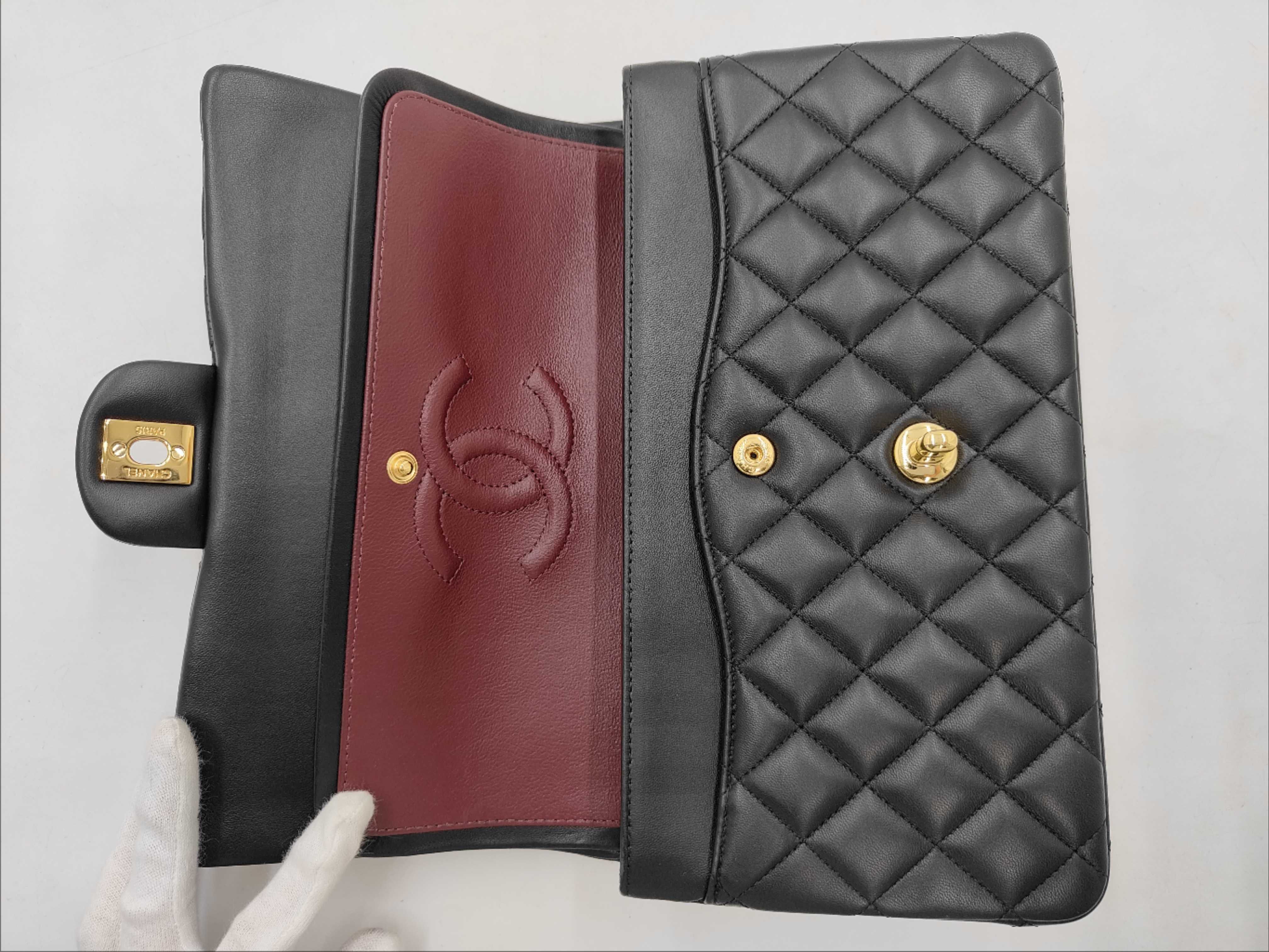 Matelassé 25 Double Flap Lambskin Chain Shoulder Bag (Serial Number 30s) — view 11