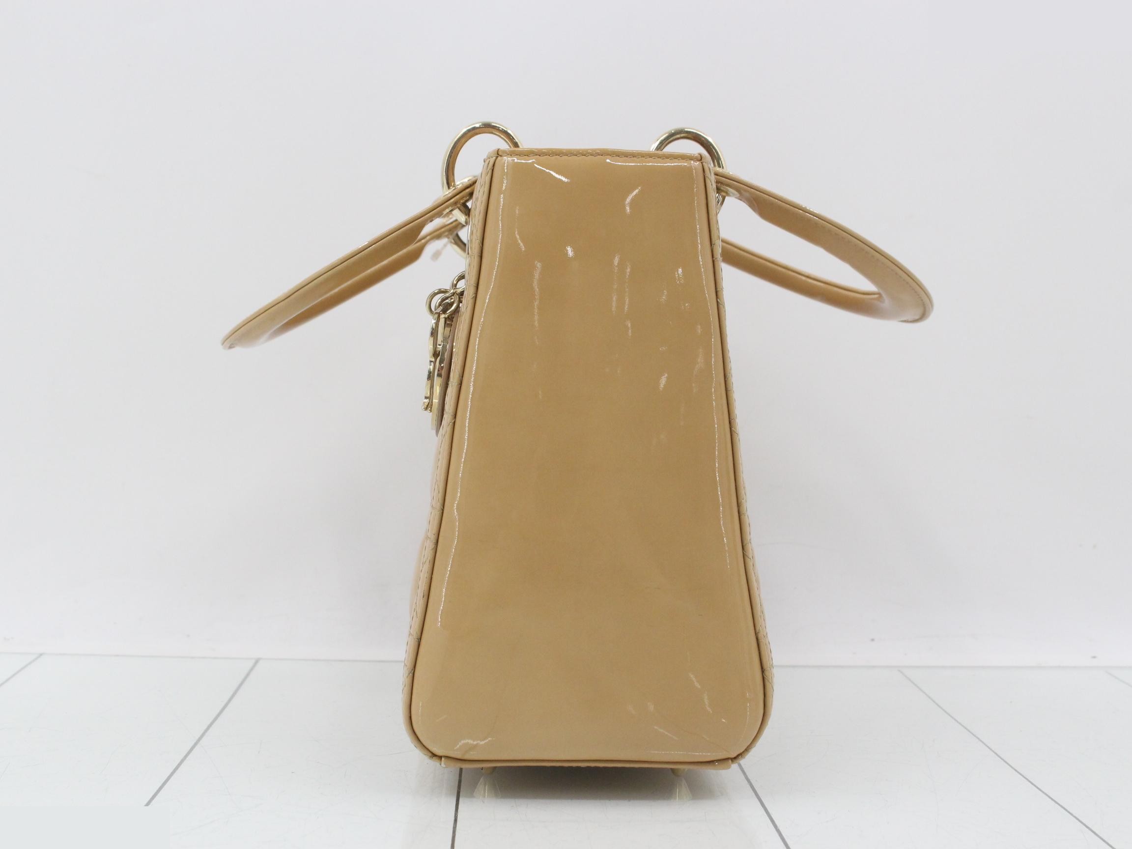 Lady Dior Cannage Enamel 2-Way Handbag — view 3