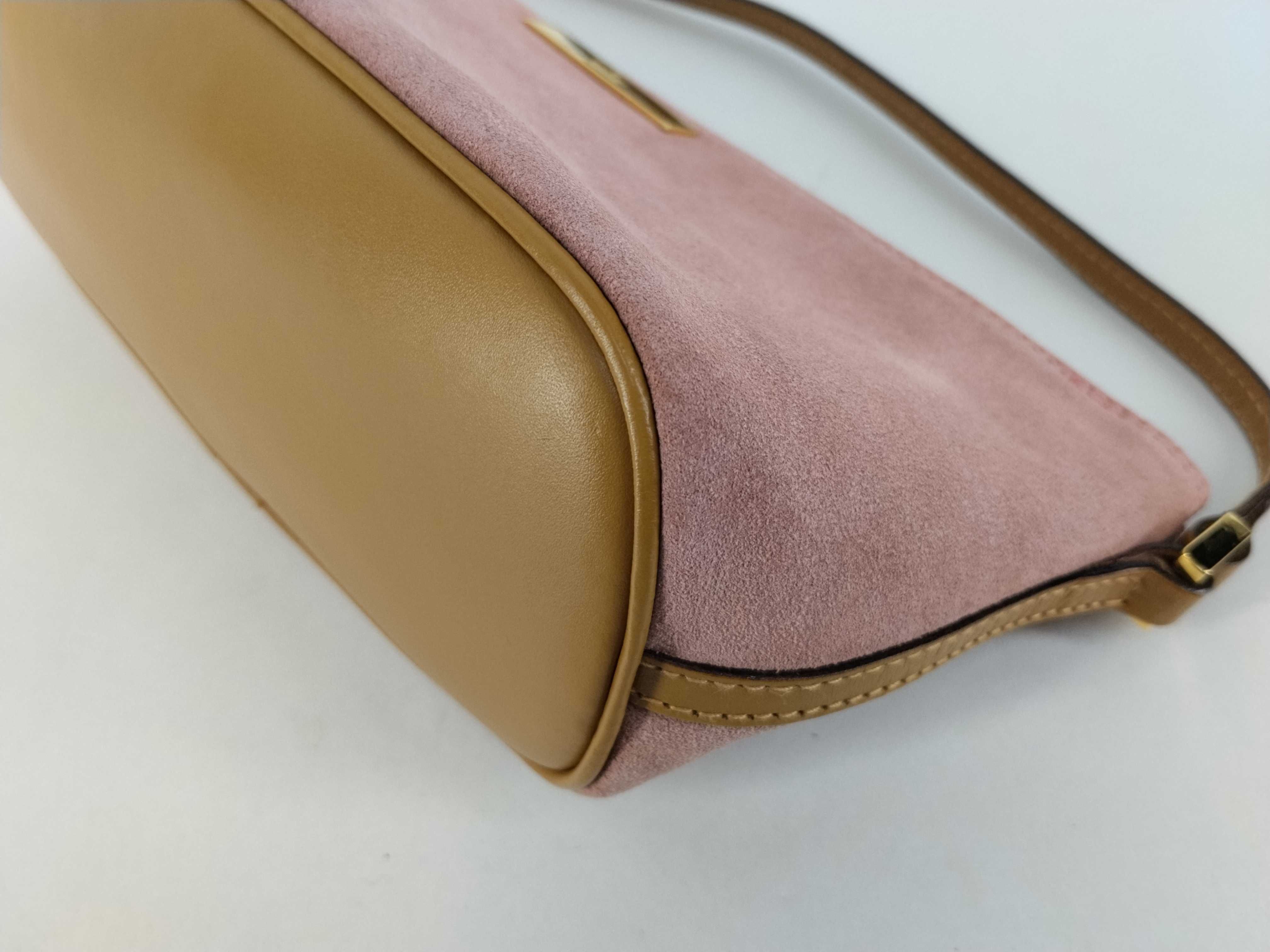 Suede Handbag Pink Handbag — view 6