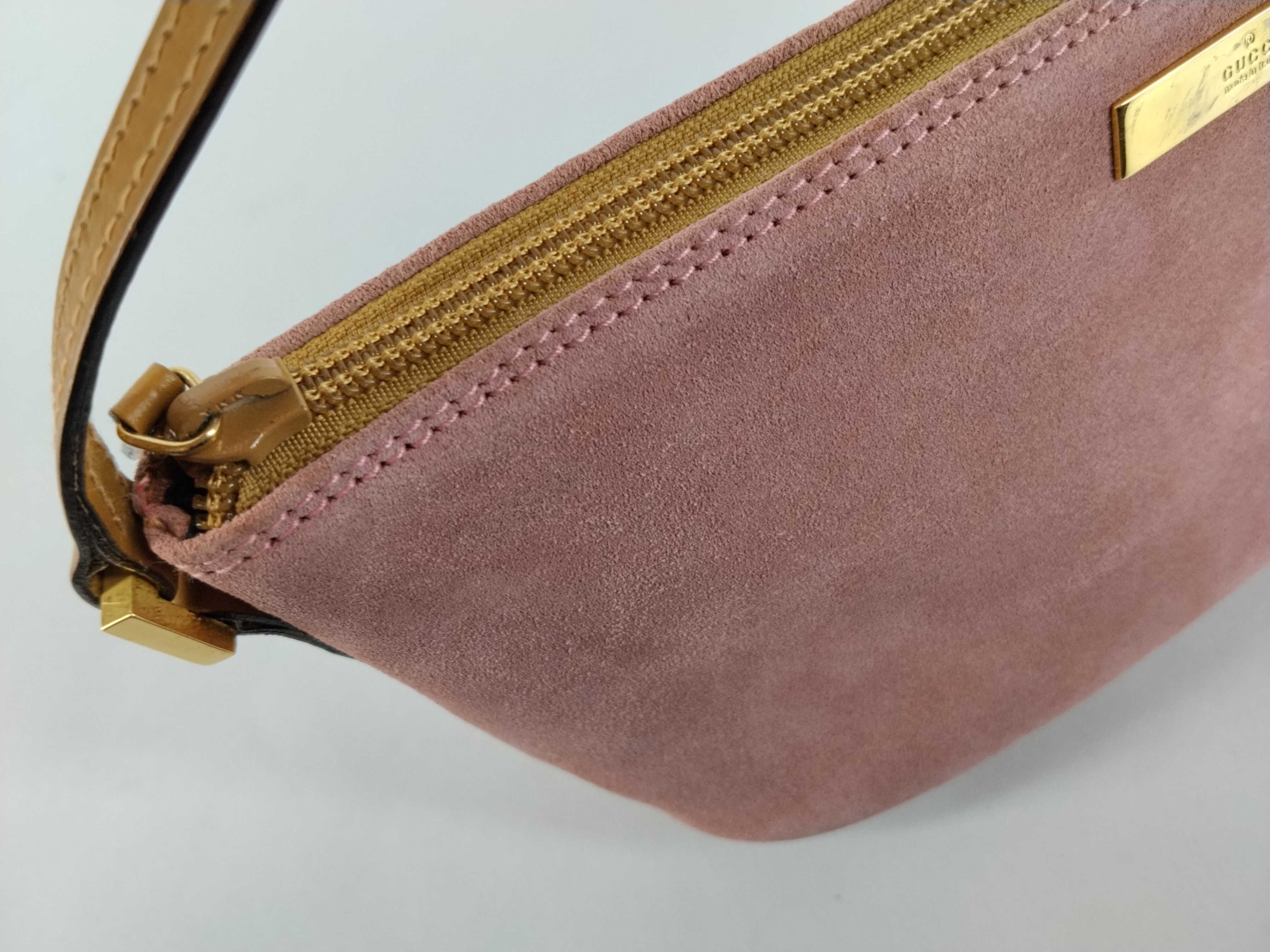 Suede Handbag Pink Handbag — view 8