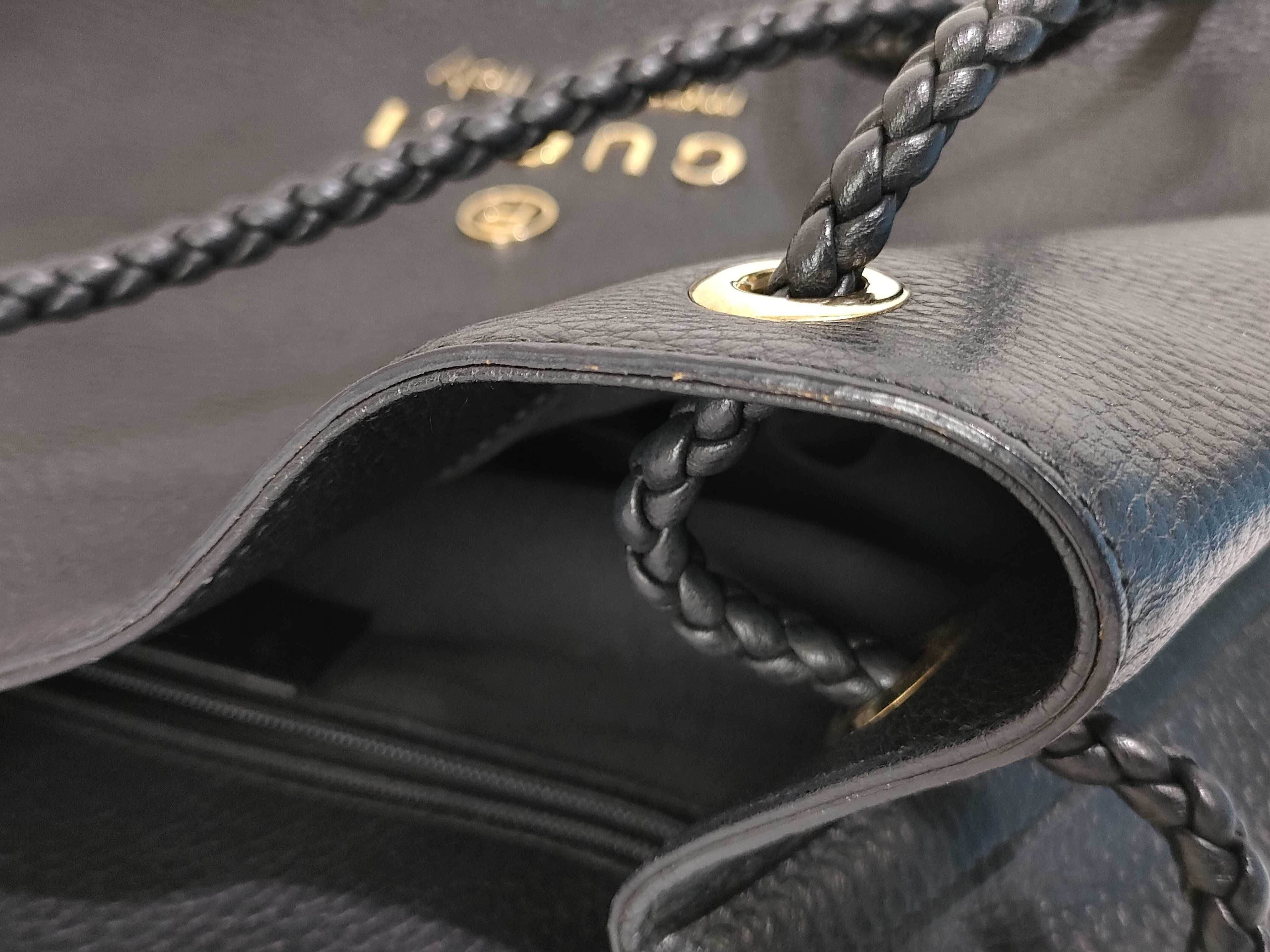 PH- Puffed Tote Bag Black Leather Tote Bag — view 13