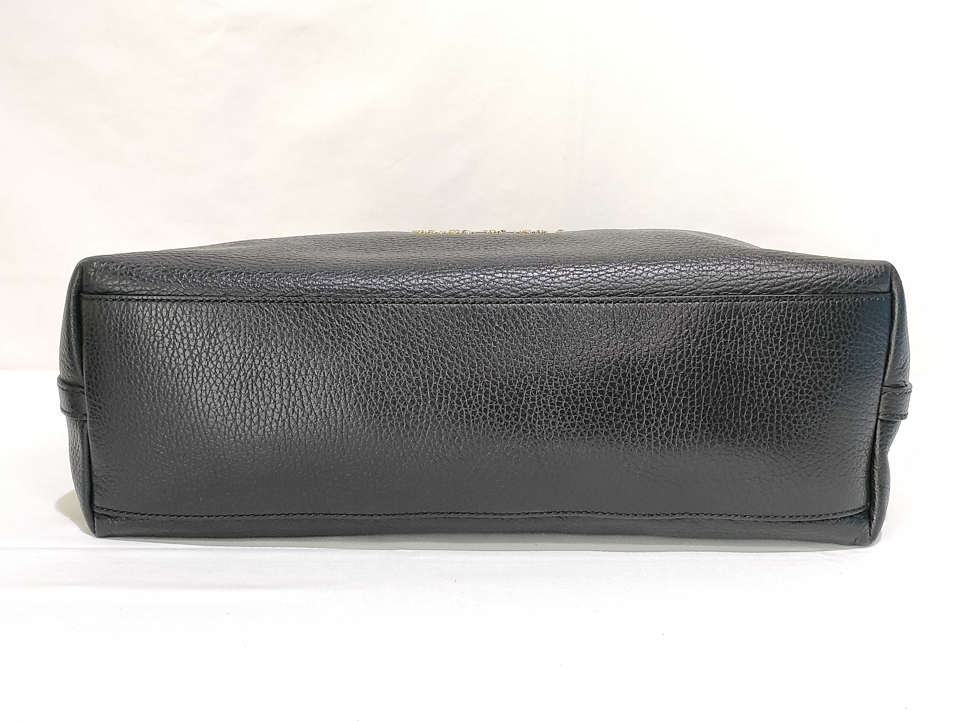PH- Puffed Tote Bag Black Leather Tote Bag — view 7