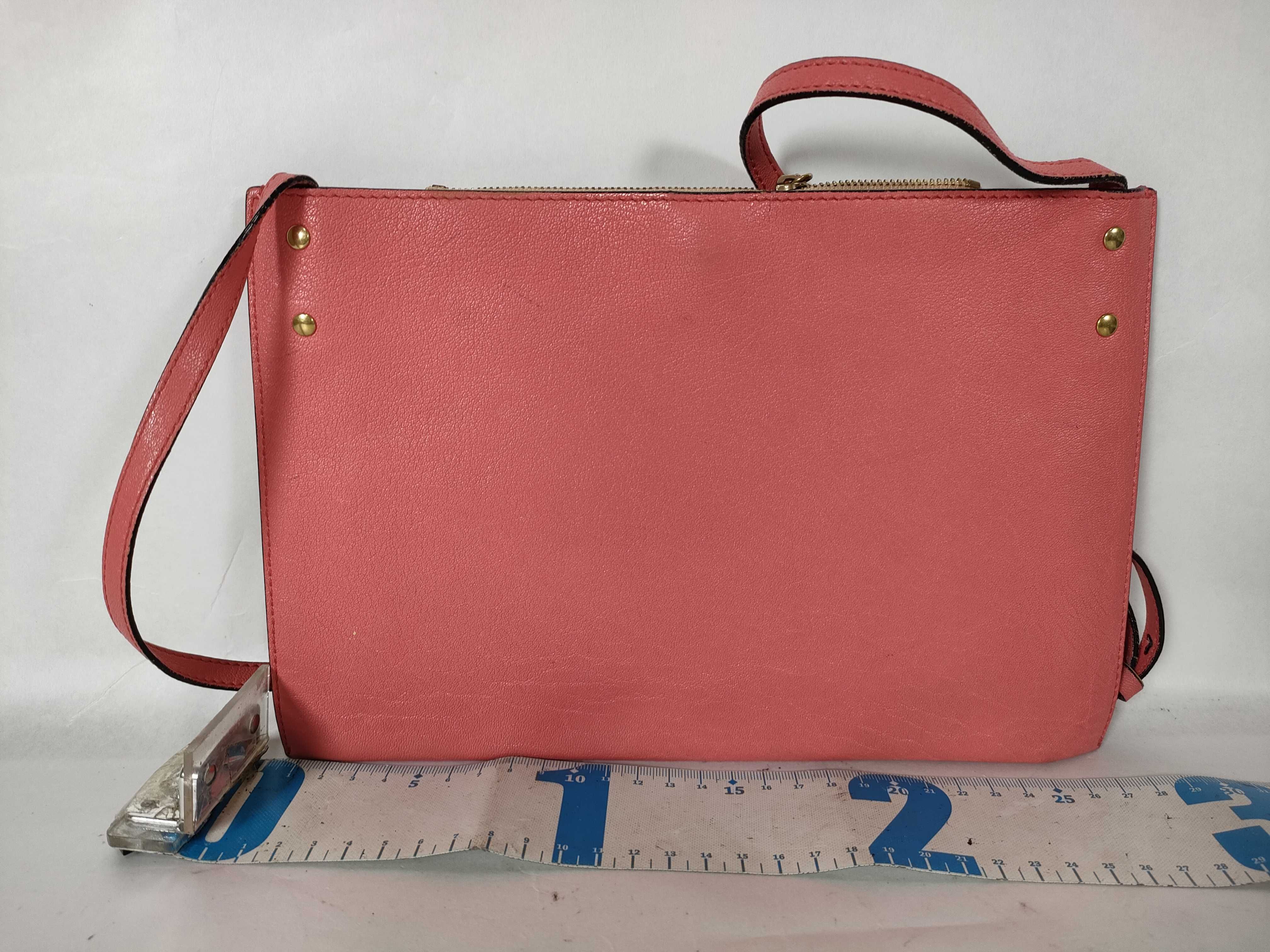 leather shoulder bag, pink shoulder bag — view 2