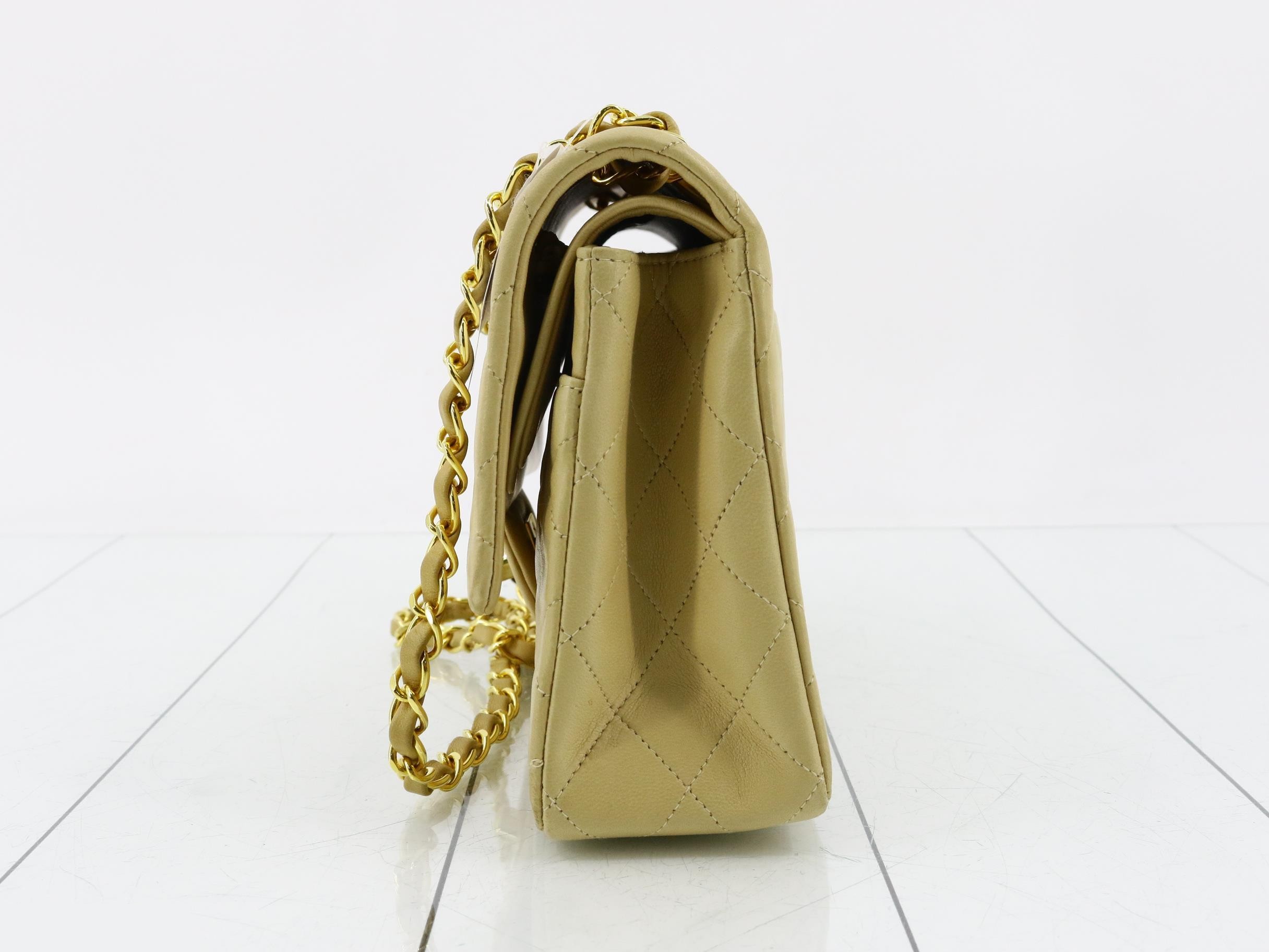 Matelassé Chain Shoulder Bag with Double Flap — view 3