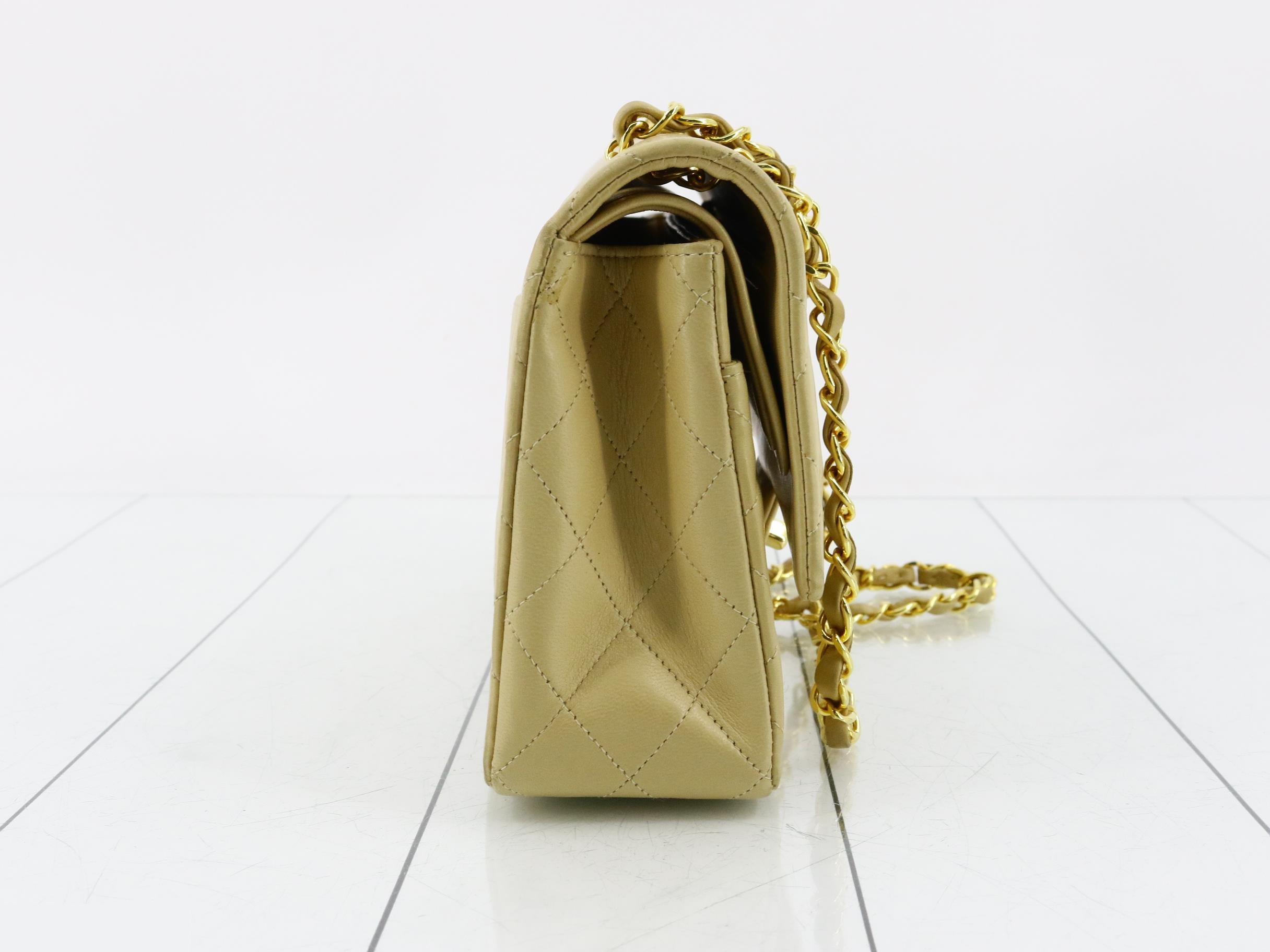 Matelassé Chain Shoulder Bag with Double Flap — view 4