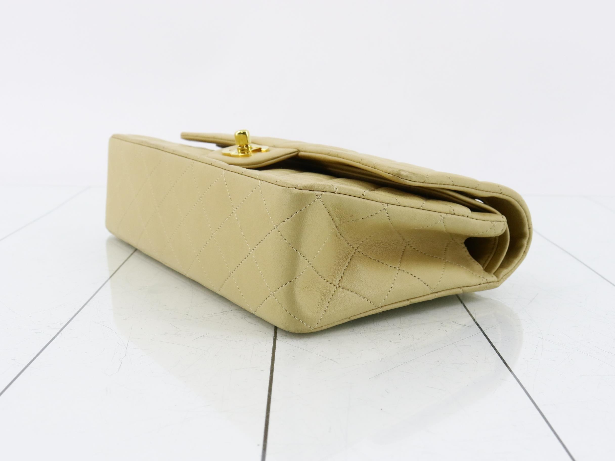Matelassé Chain Shoulder Bag with Double Flap — view 6