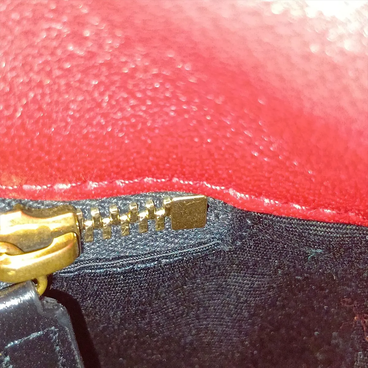 Puffer Leather Chain Shoulder Bag, Red, 759337 — view 13