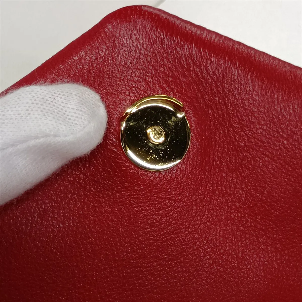 Puffer Leather Chain Shoulder Bag, Red, 759337 — view 14