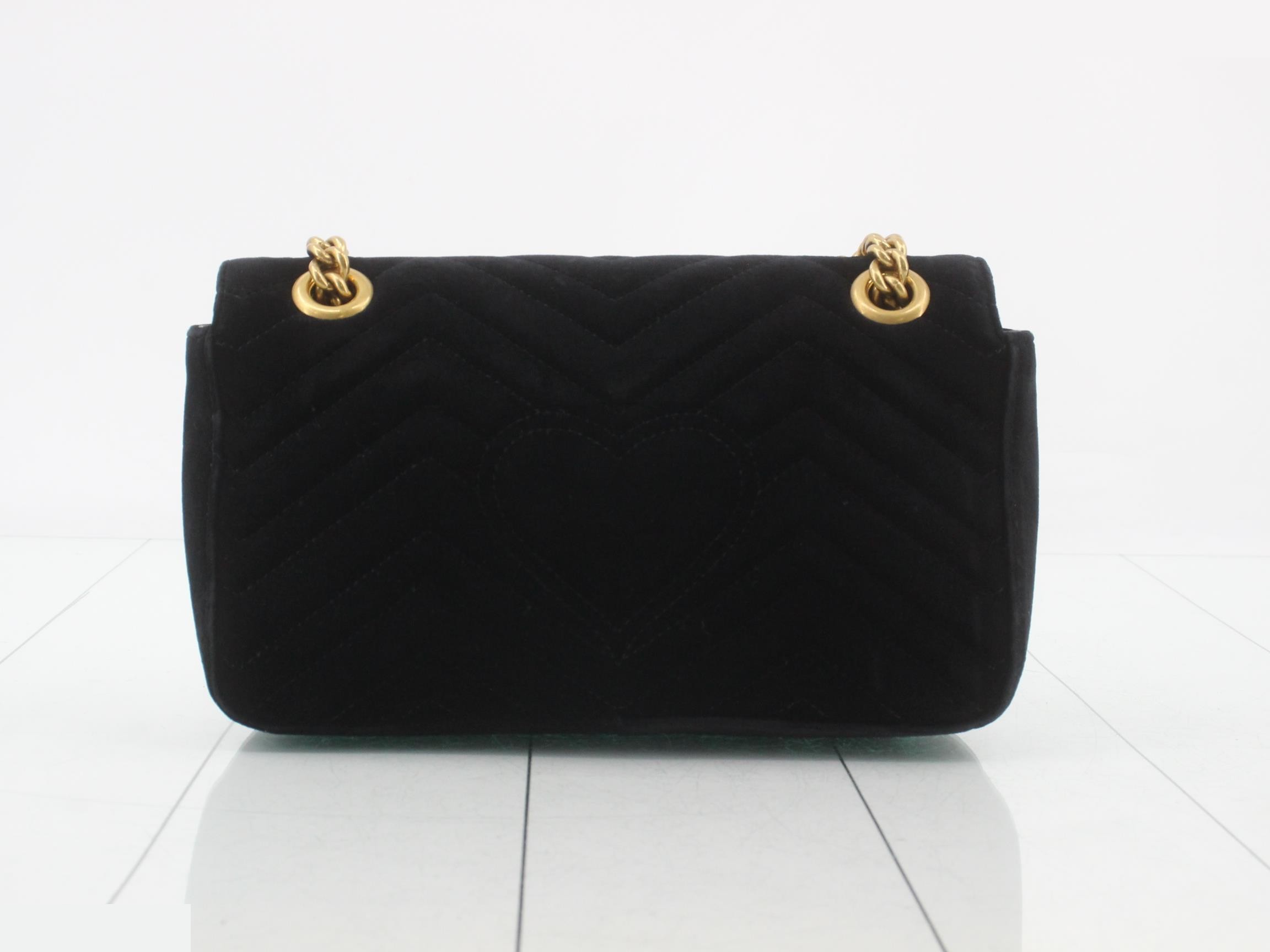 GG Marmont Velour Chain Shoulder Bag — view 2