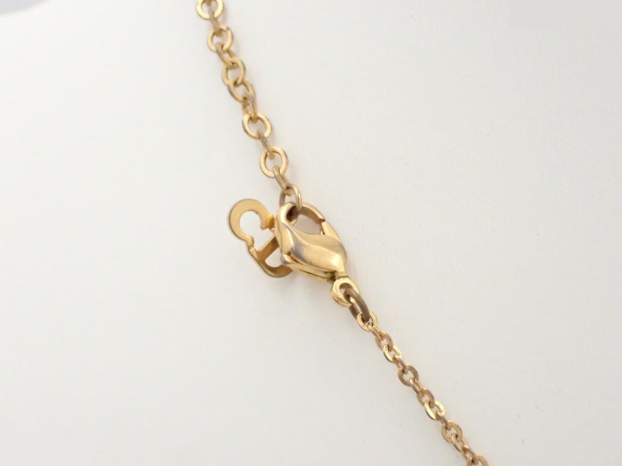 Heart motif rhinestone gold-plated necklace, neck circumference approximately 47cm — view 2