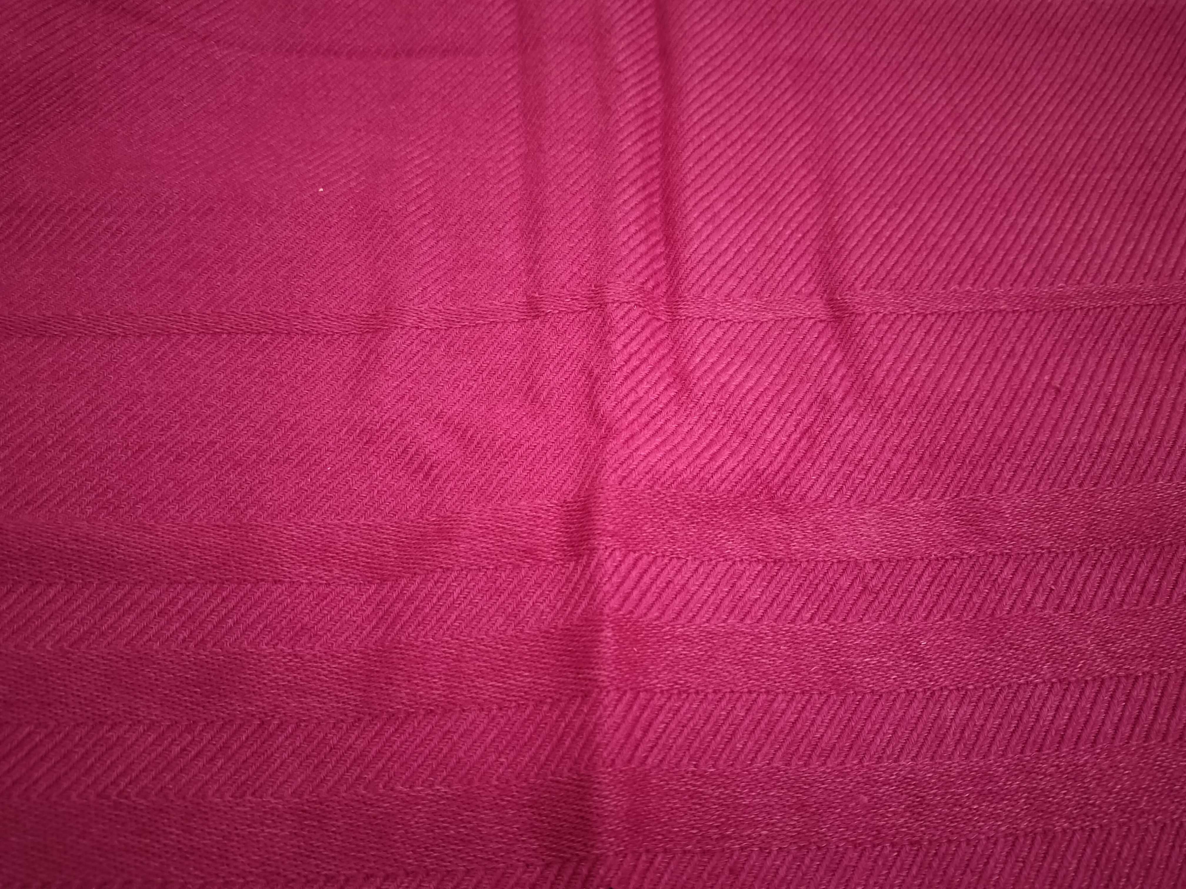 Blue Label Fringe Scarf, Horse Logo, Wool x Silk x Cashmere, Fuchsia Pink, with Box and Tags, Other Accessories — view 3