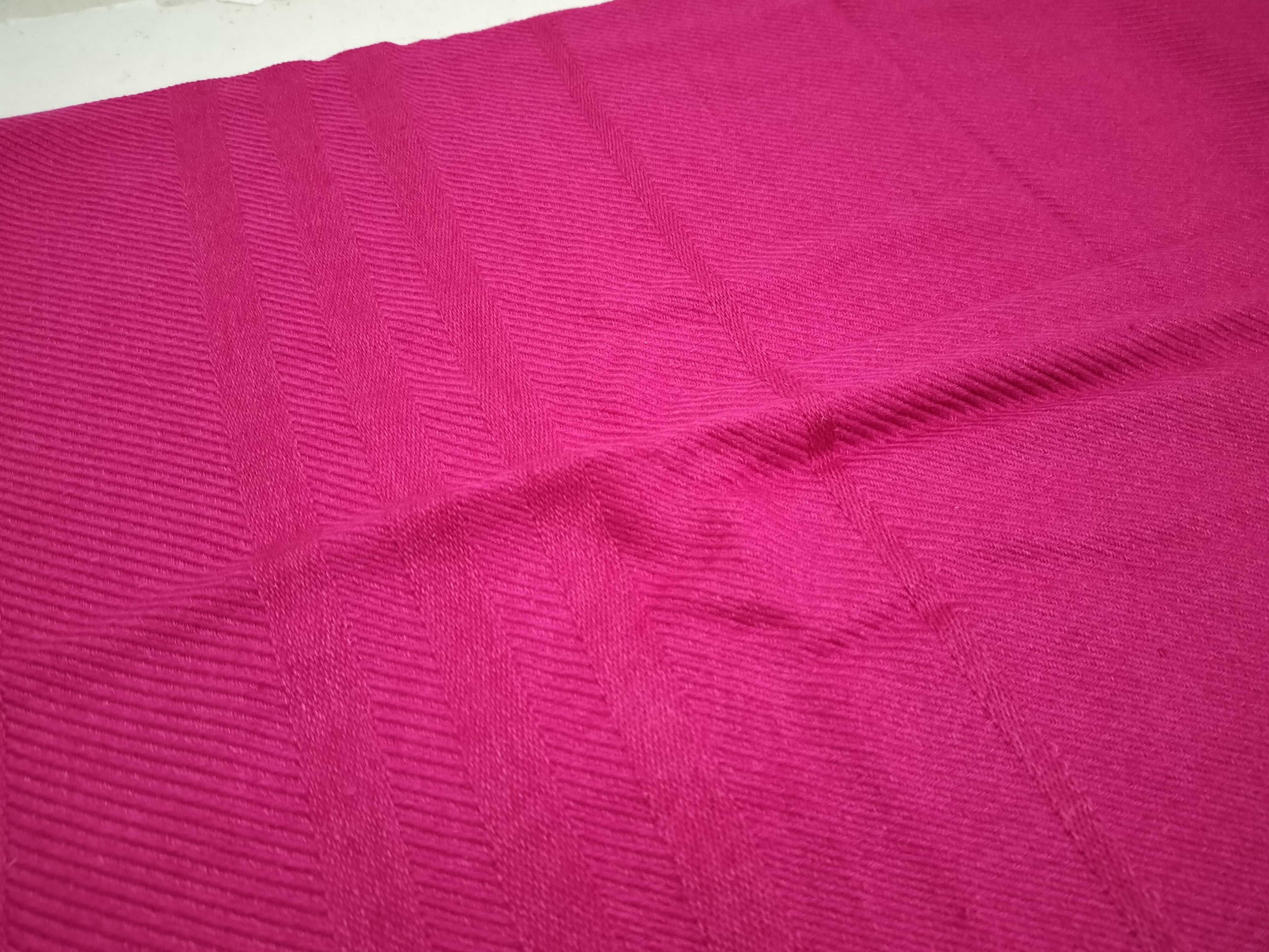 Blue Label Fringe Scarf, Horse Logo, Wool x Silk x Cashmere, Fuchsia Pink, with Box and Tags, Other Accessories — view 5