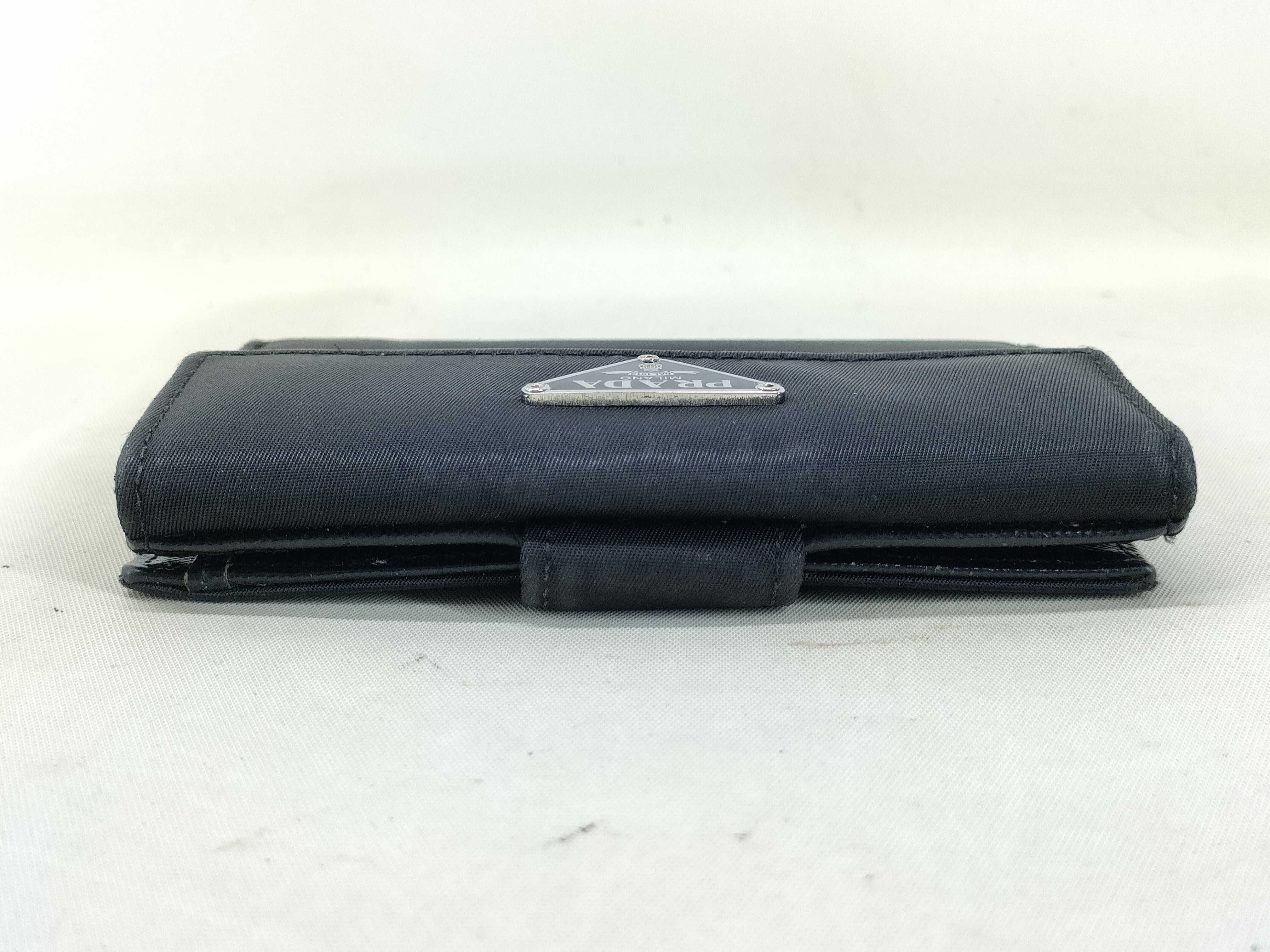 nylon bifold wallet with triangular logo hardware. — view 6