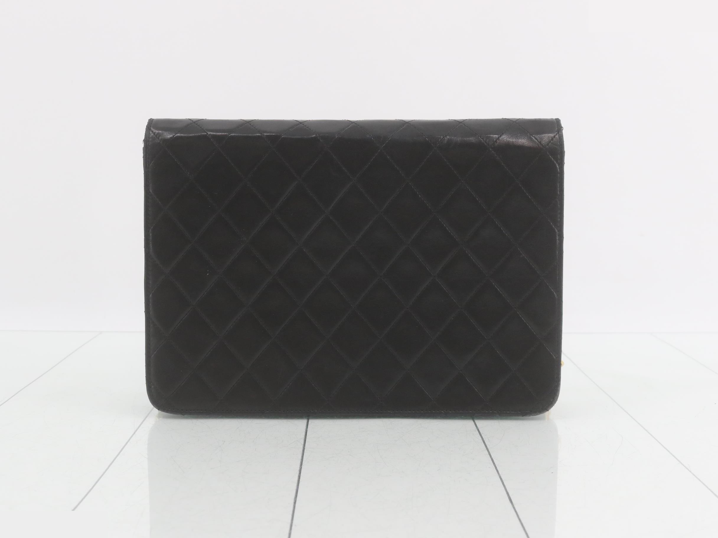 Leather Coco Mark Push-Lock Chain Shoulder Bag — view 2