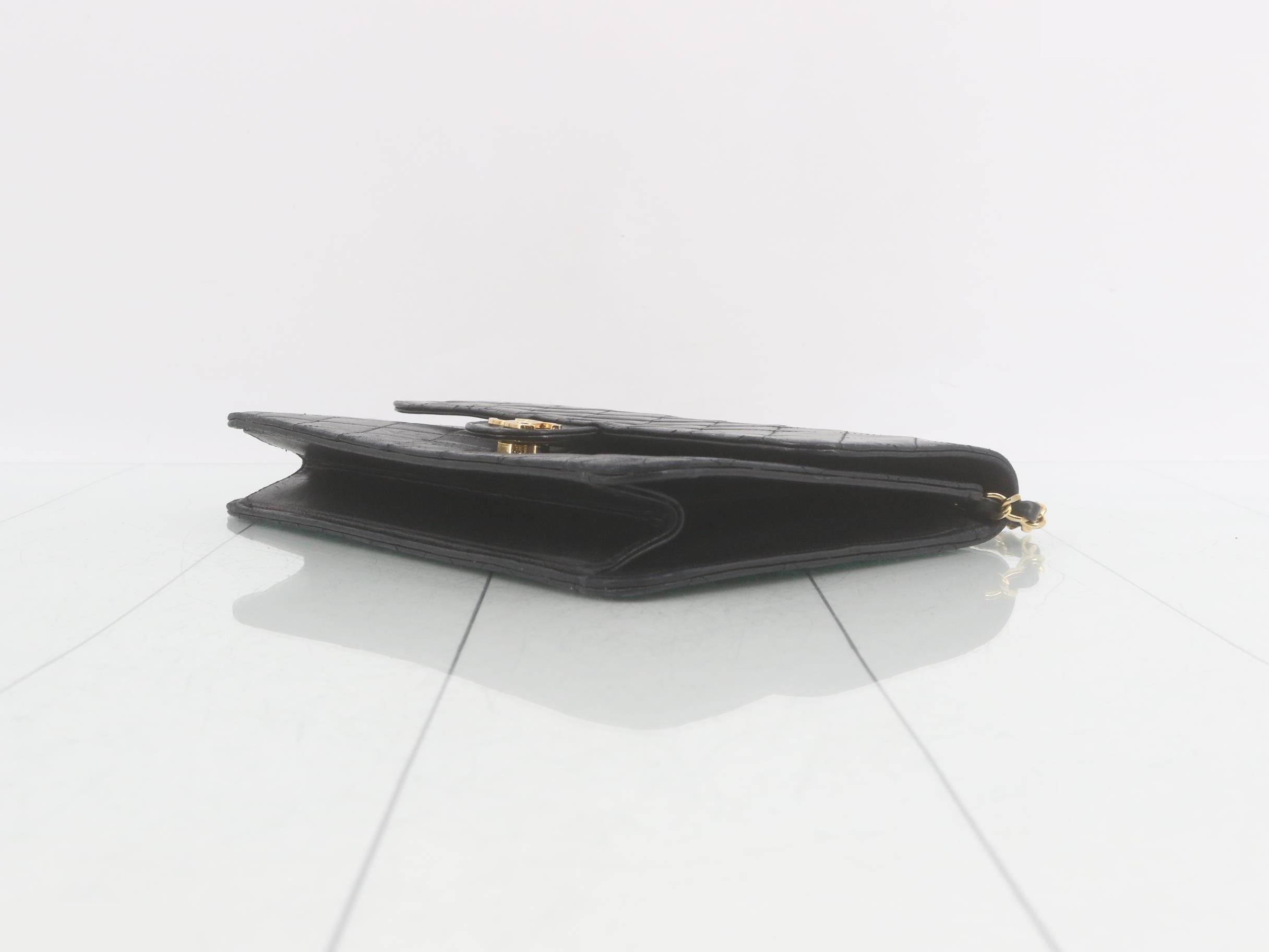 Leather Coco Mark Push-Lock Chain Shoulder Bag — view 6