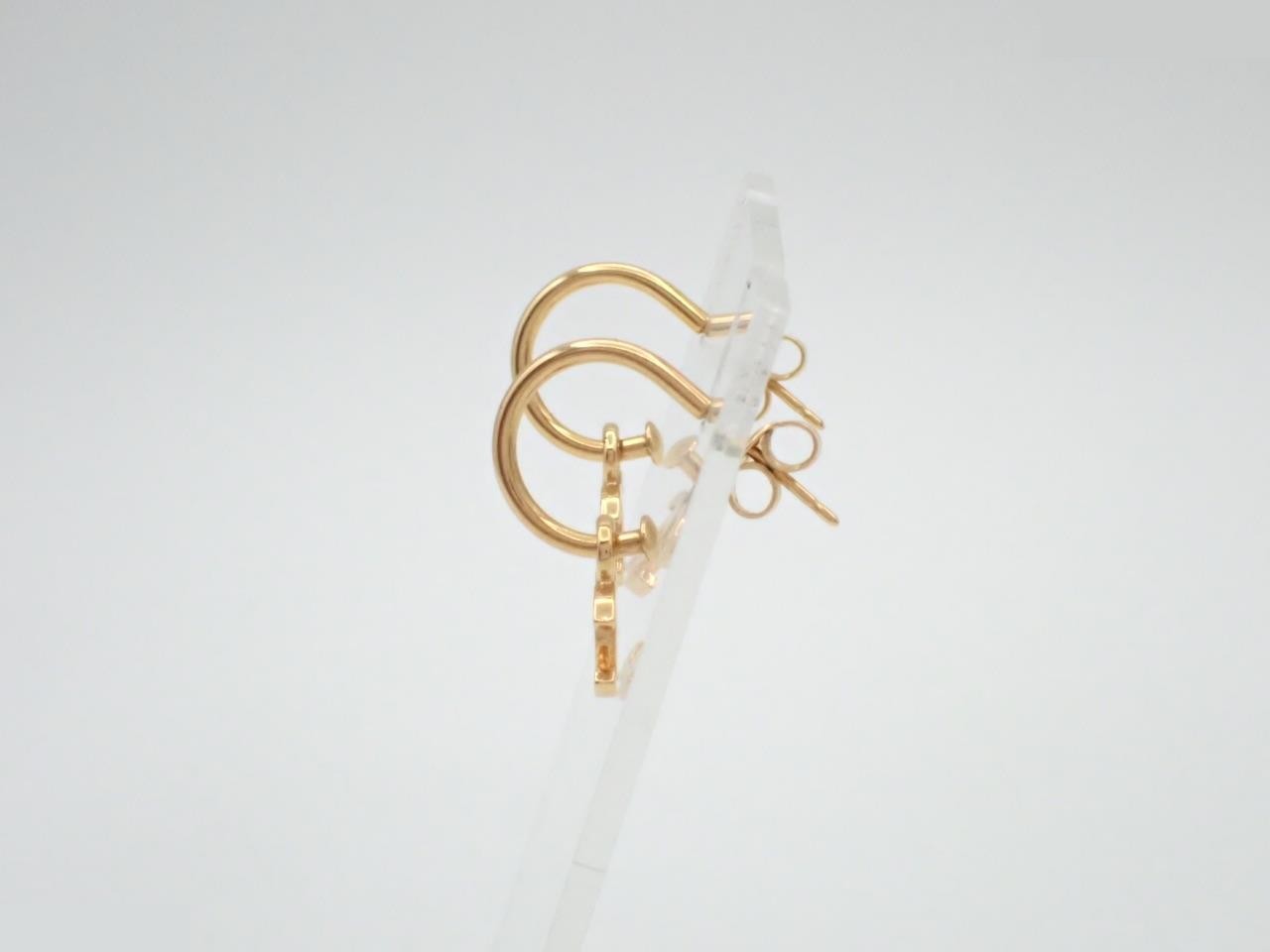 Coco mark gold earrings — view 3