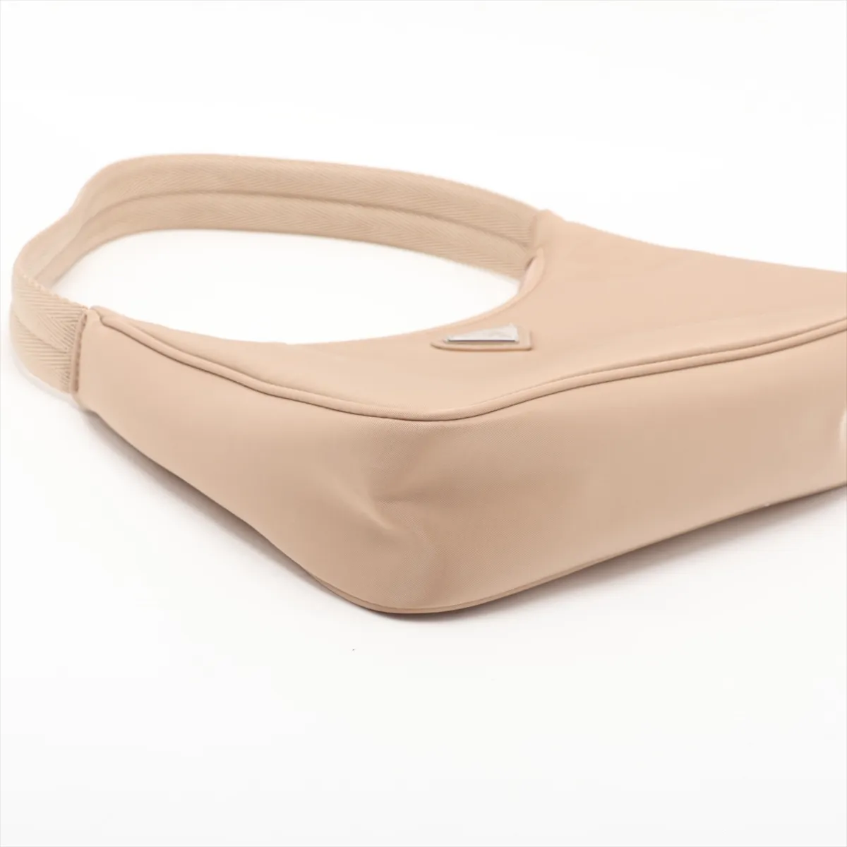 Tessuto Nylon x Leather Handbag, Beige — view 4