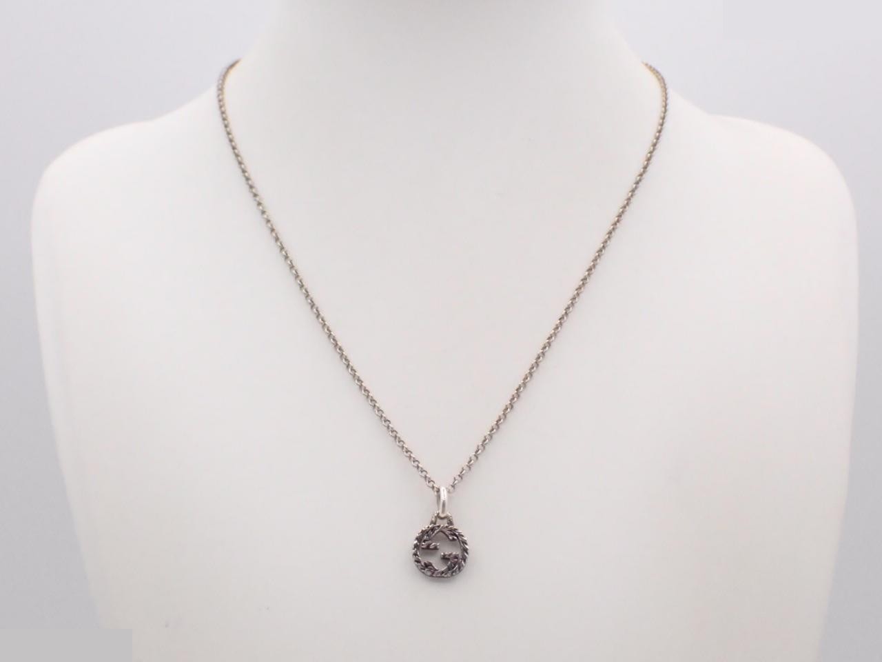 Interlocking Necklace, Silver, Arabesque Design, 925 Sterling Silver / 7.6g — view 3