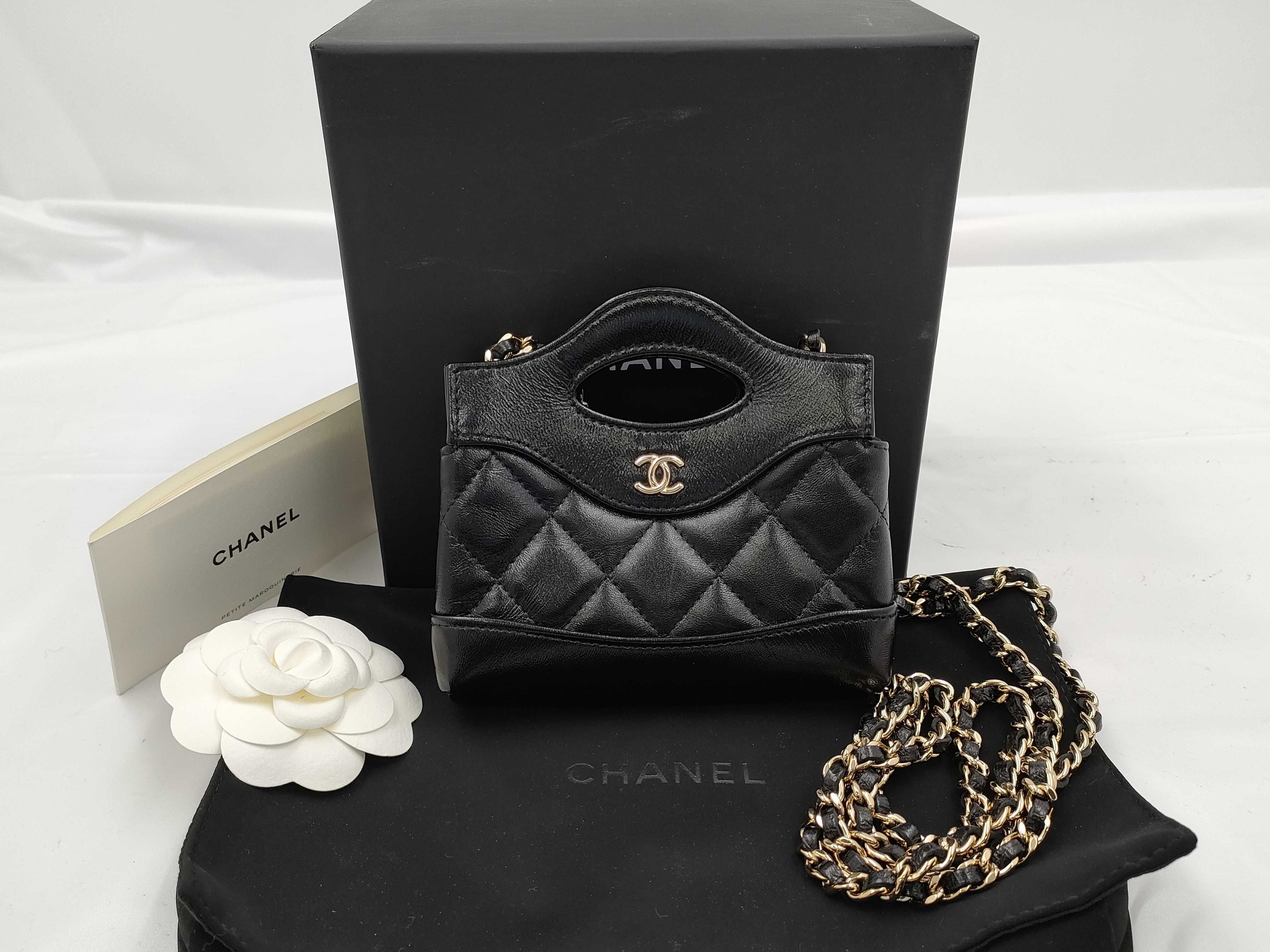 Lambskin Chanel 31 Chain Shoulder Bag Clutch Bag Lambskin IC Chip Shoulder Bag
