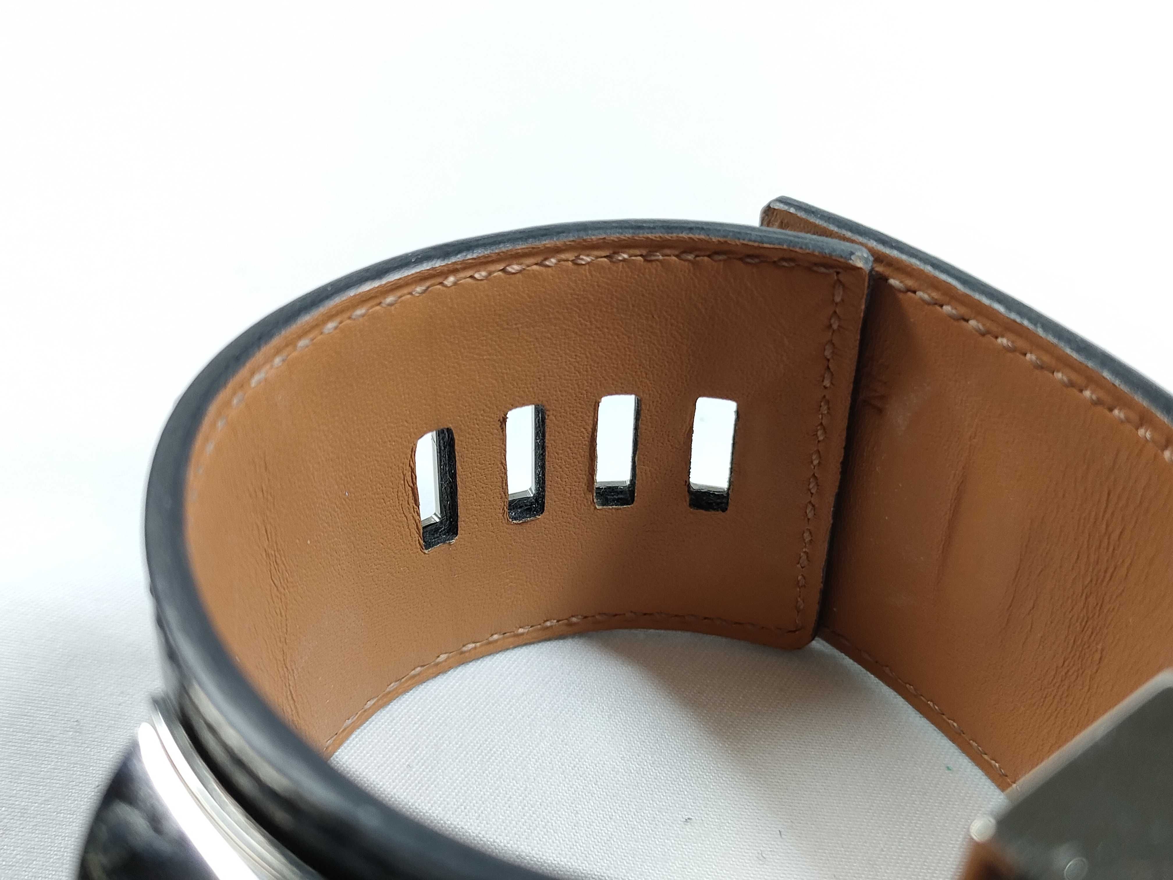 Collier de Chien Bracelet/Bangle, Black with Silver Hardware, X Stamp — view 13