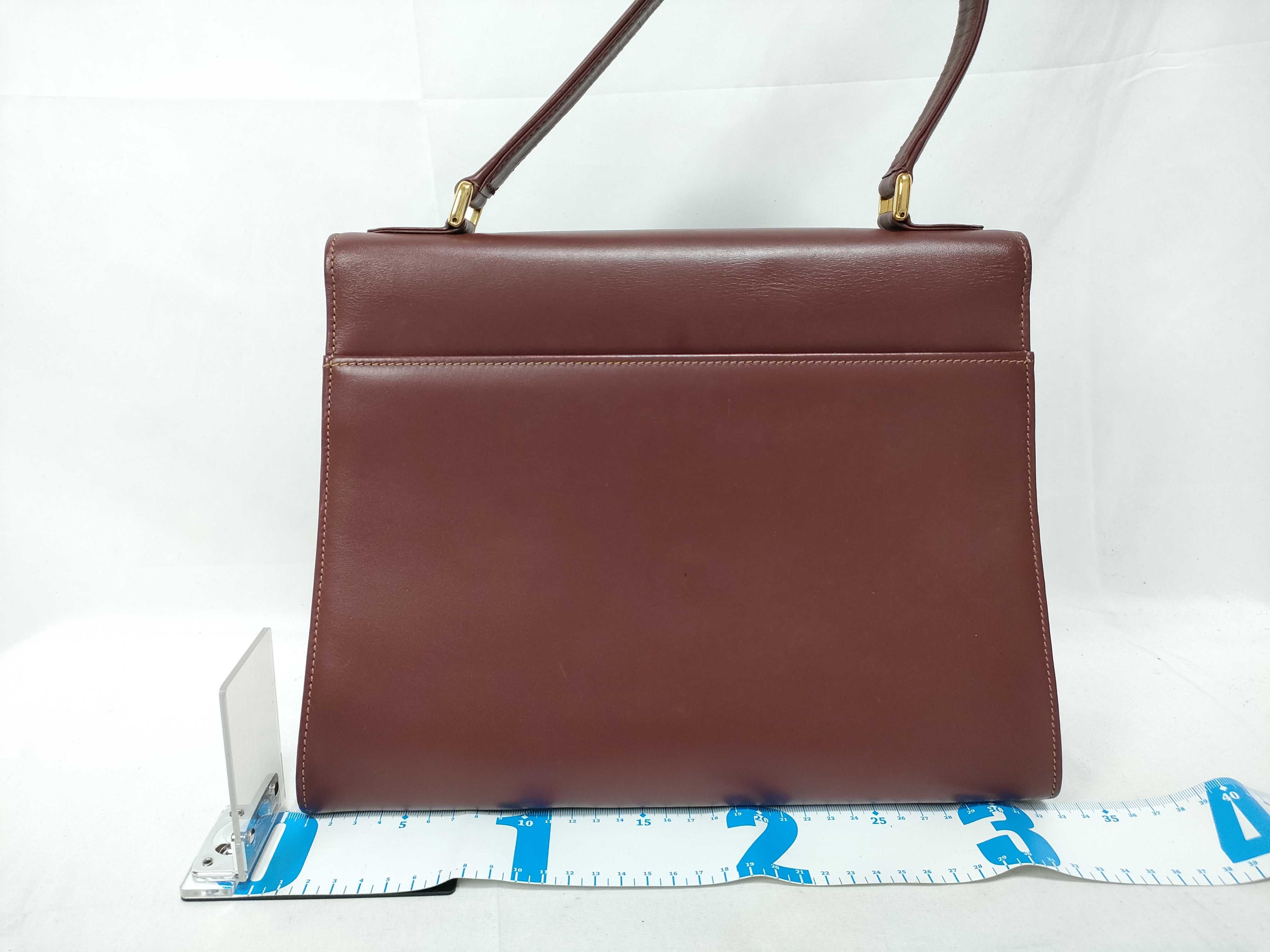 Must Line Bordeaux Leather Top Handle Handbag — view 2