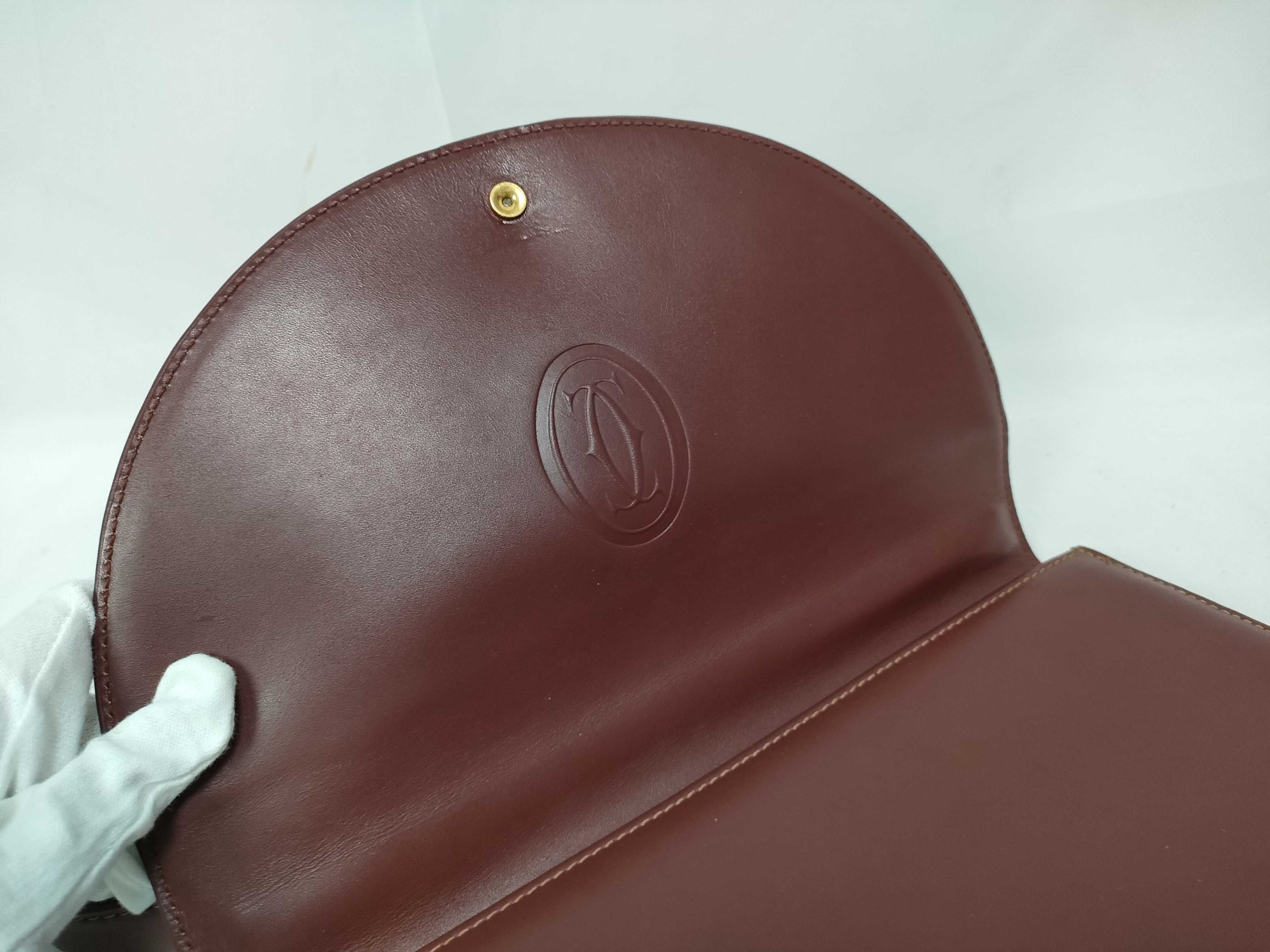 Must Line Bordeaux Leather Top Handle Handbag — view 12