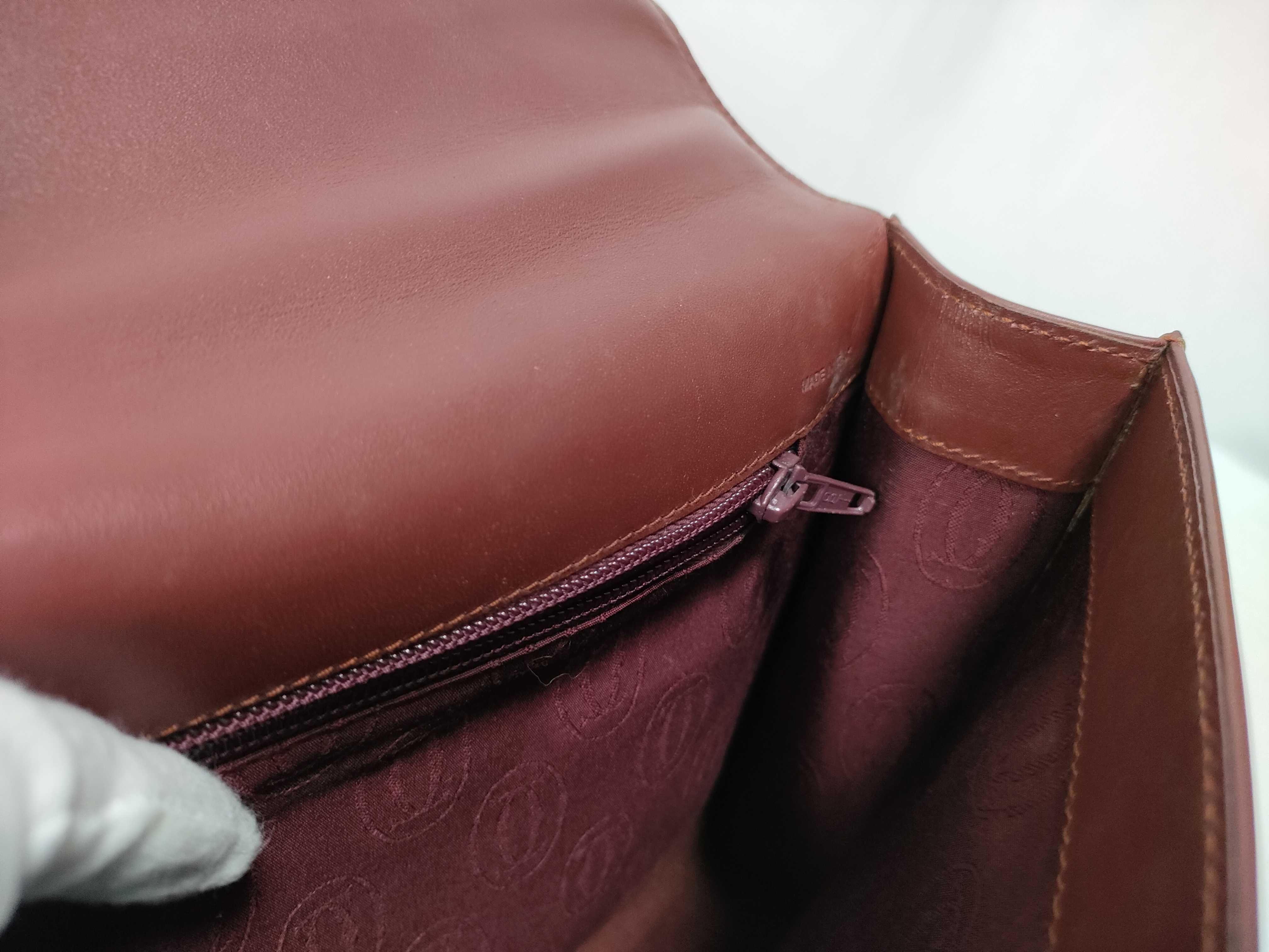 Must Line Bordeaux Leather Top Handle Handbag — view 13